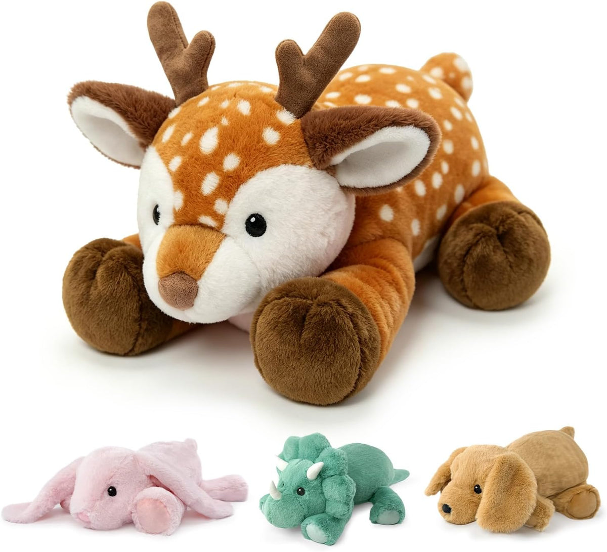 JUSTQUNSEEN Sika - Animales de peluche con peso de ciervo para adul...