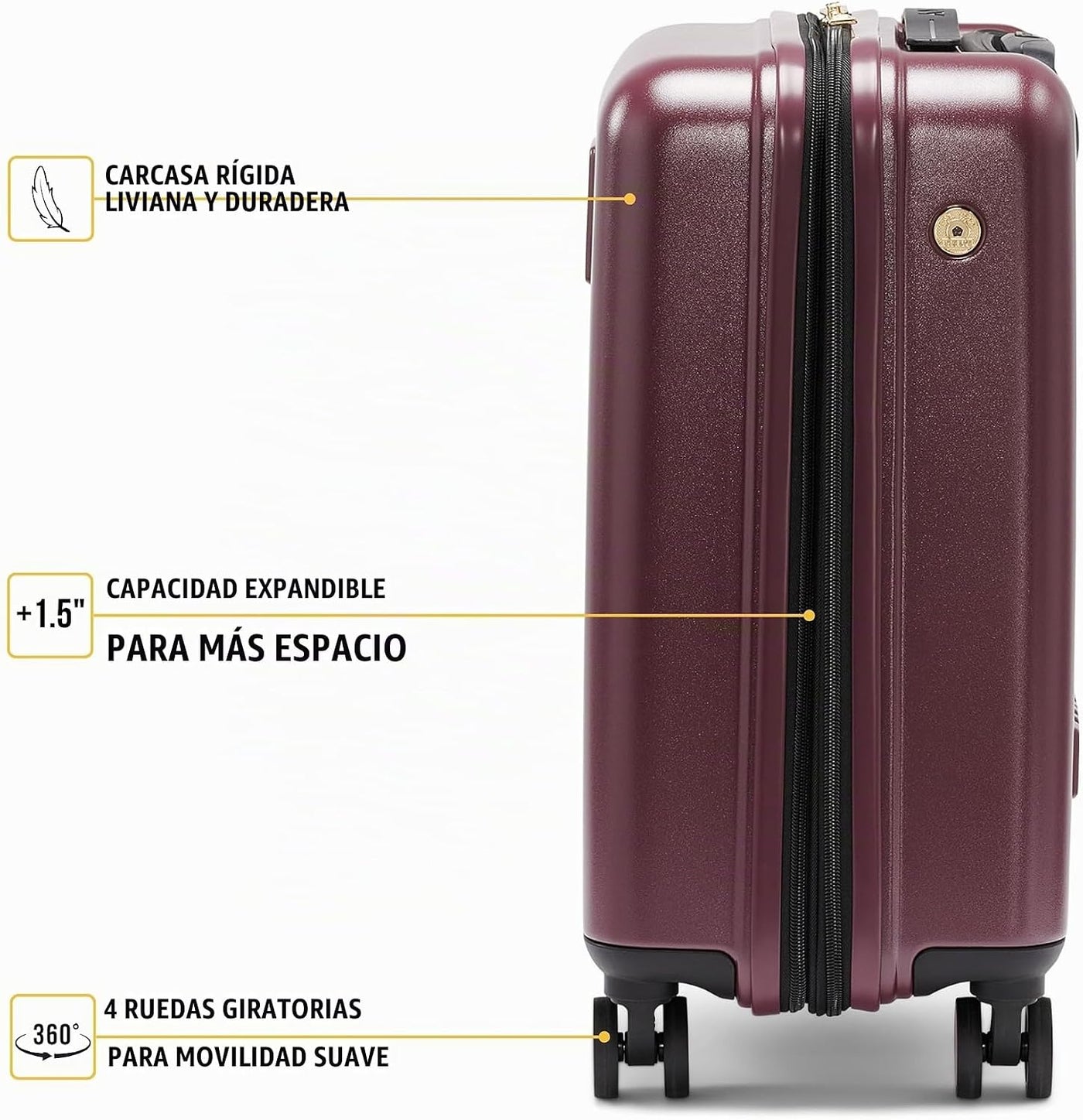 DKNY Amazon Exclusive On the Go - Maleta de mano rígida de 21 pulga...
