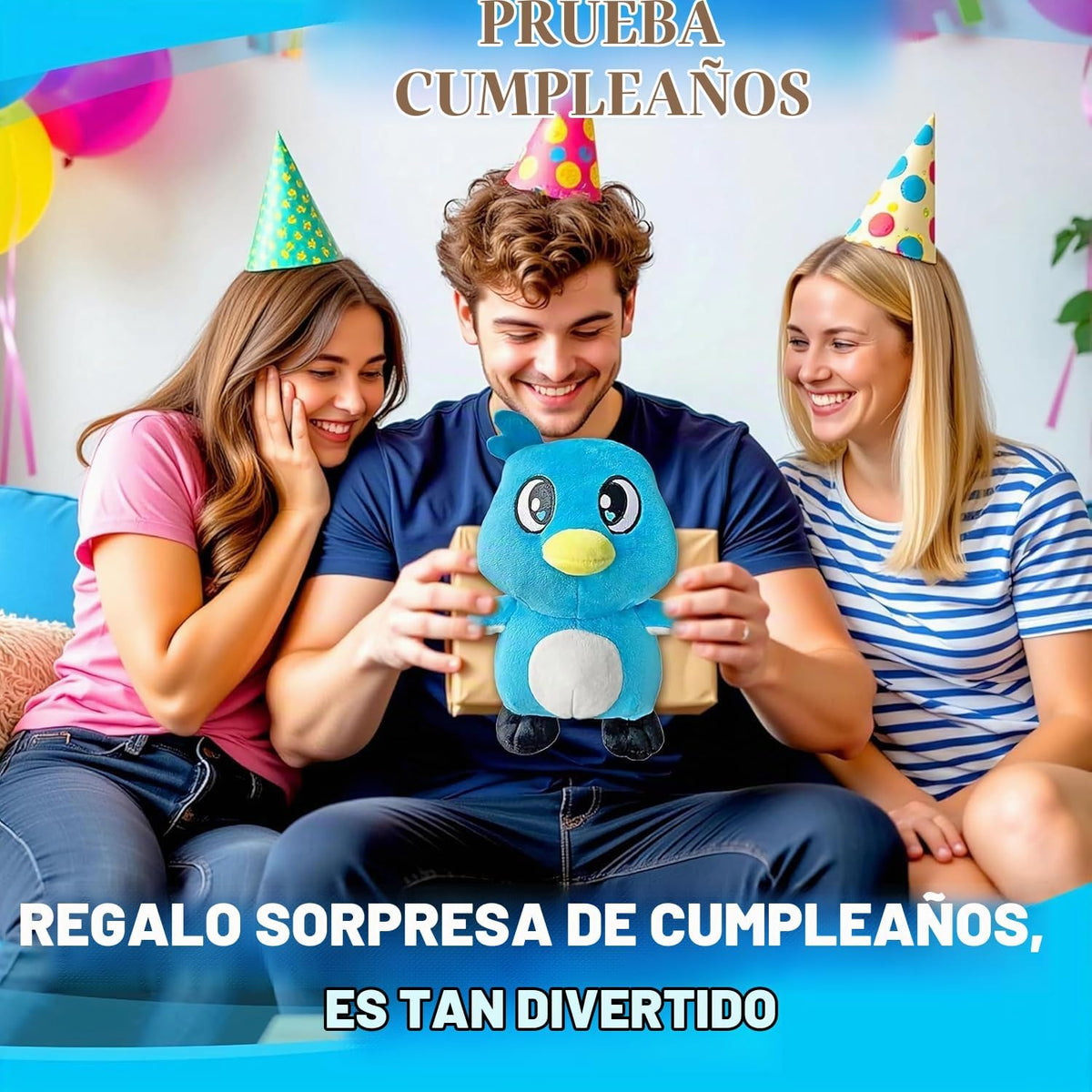 Filitask Milo - Almohada de felpa con diseño de pájaro de 9.8 in, a...