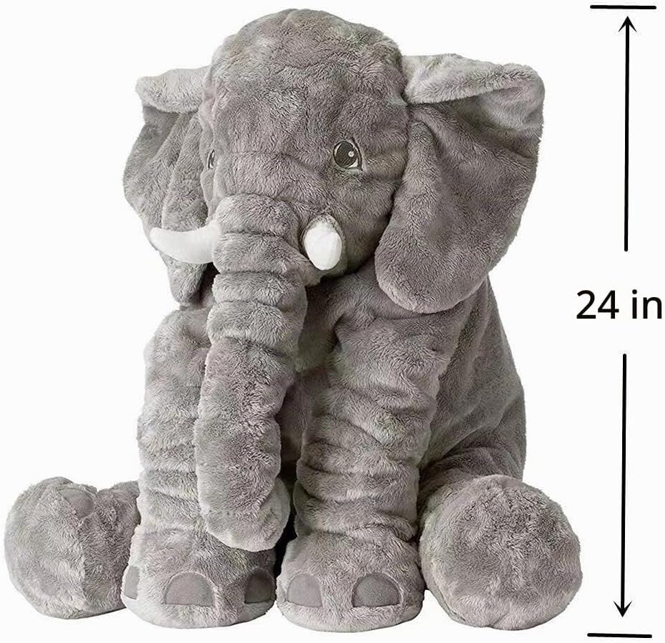 BOOJALOO Animales de peluche gigantes, elefante, peluche de 24 pulg...