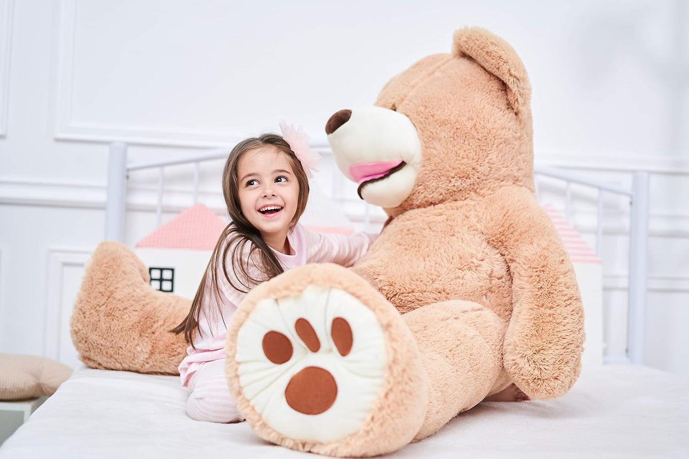 IKASA - Oso de peluche gigante, animales de juguete (Marrón, 63 pul...
