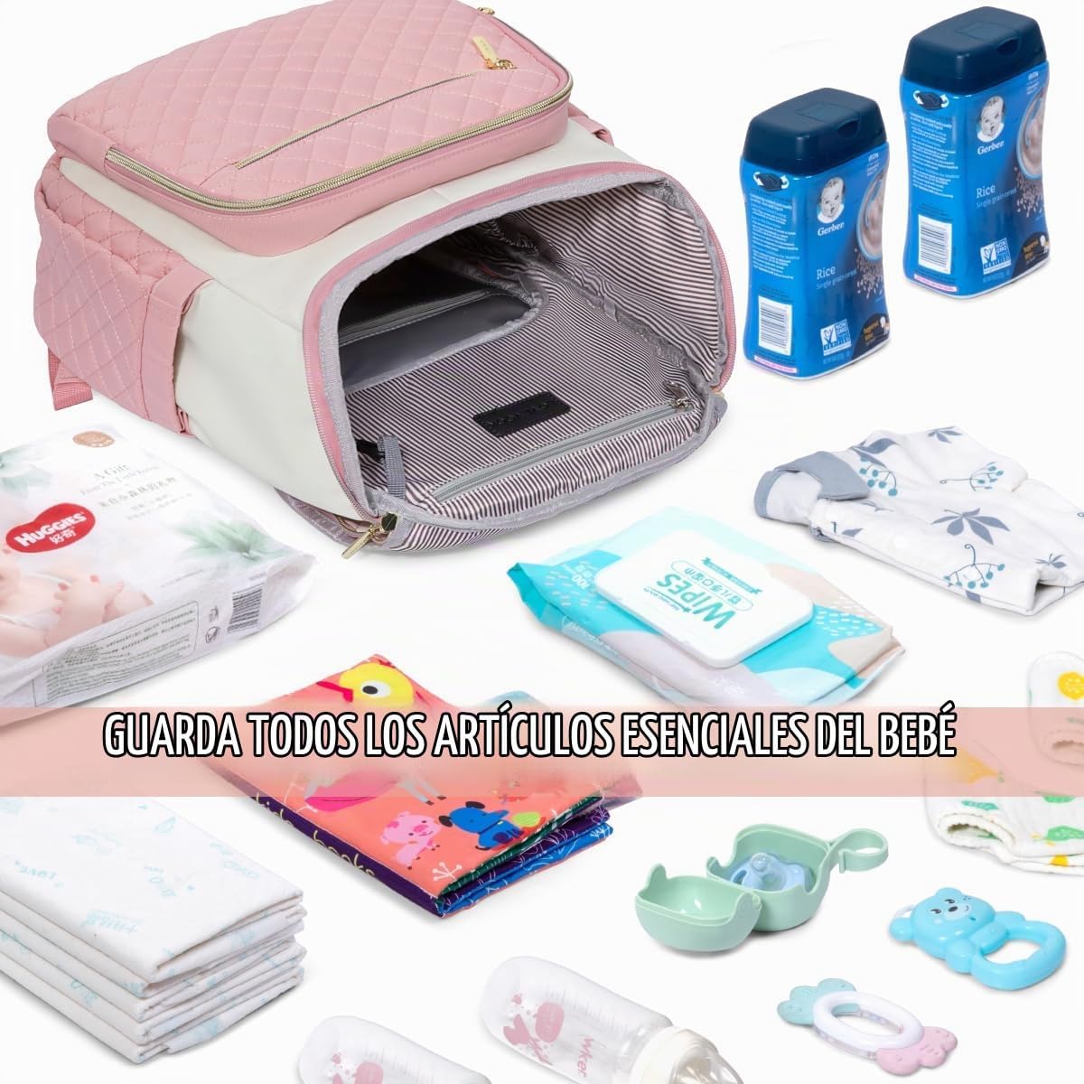 LOVEVOOK Mochila para Pañales de Gran Capacidad con Cambiador Portá...