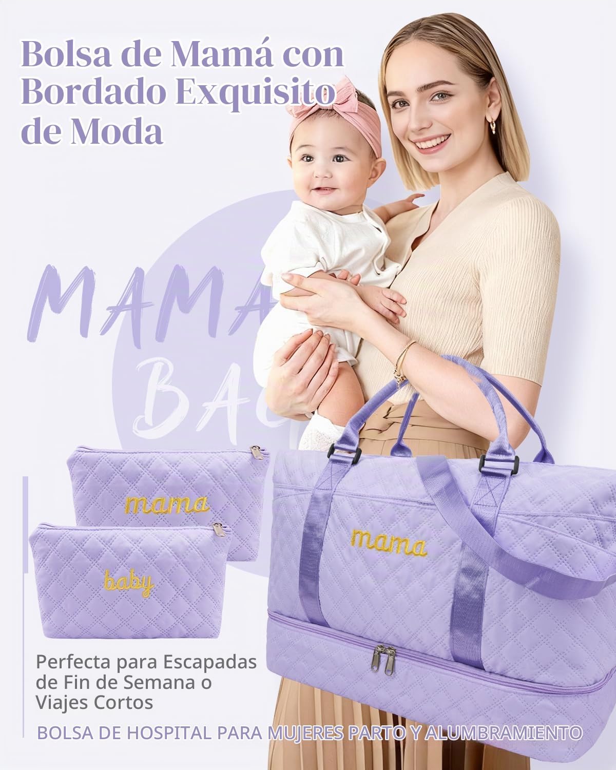 Mama Baby - Bolsa de hospital para embarazo, esencial para mujeres,...