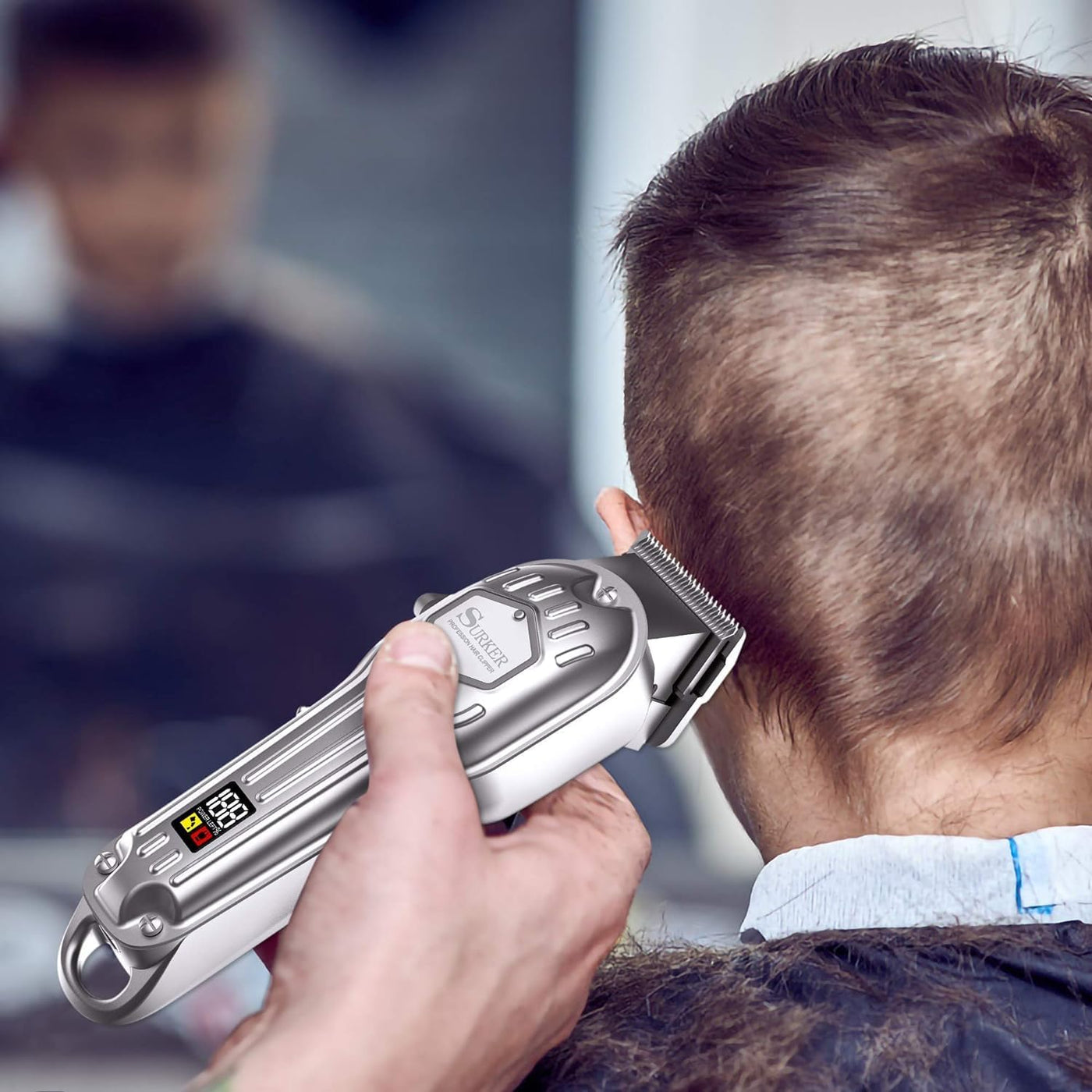 SURKER Cortadora de pelo para hombre, inalámbrico, kit profesional...