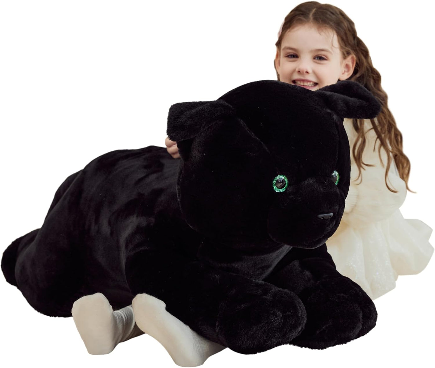 IKASA - Animales de peluche de gato negro, juguetes de peluche giga...
