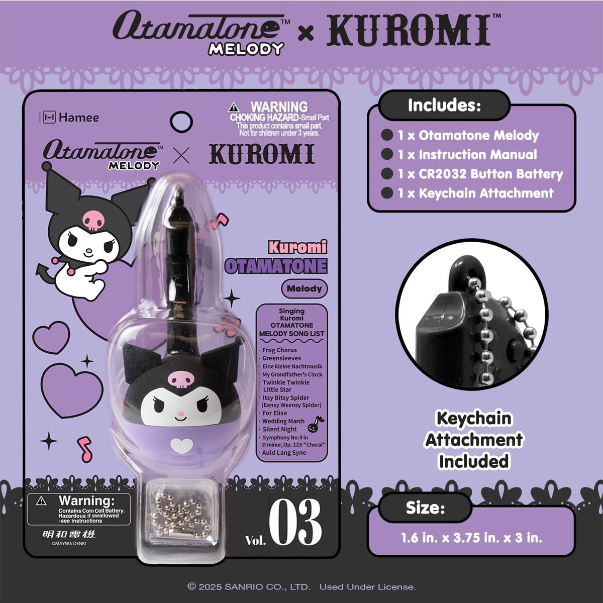Otamatone Melody Sanrio - Llavero electrónico de juguete para instr...