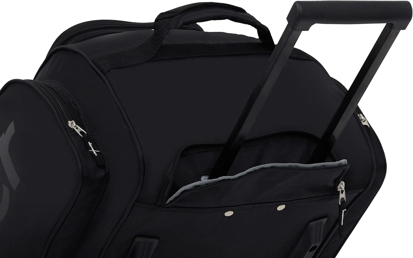 Wrangler Wesley - Bolsa de viaje con ruedas, Negro, Grande, 30 pulg.