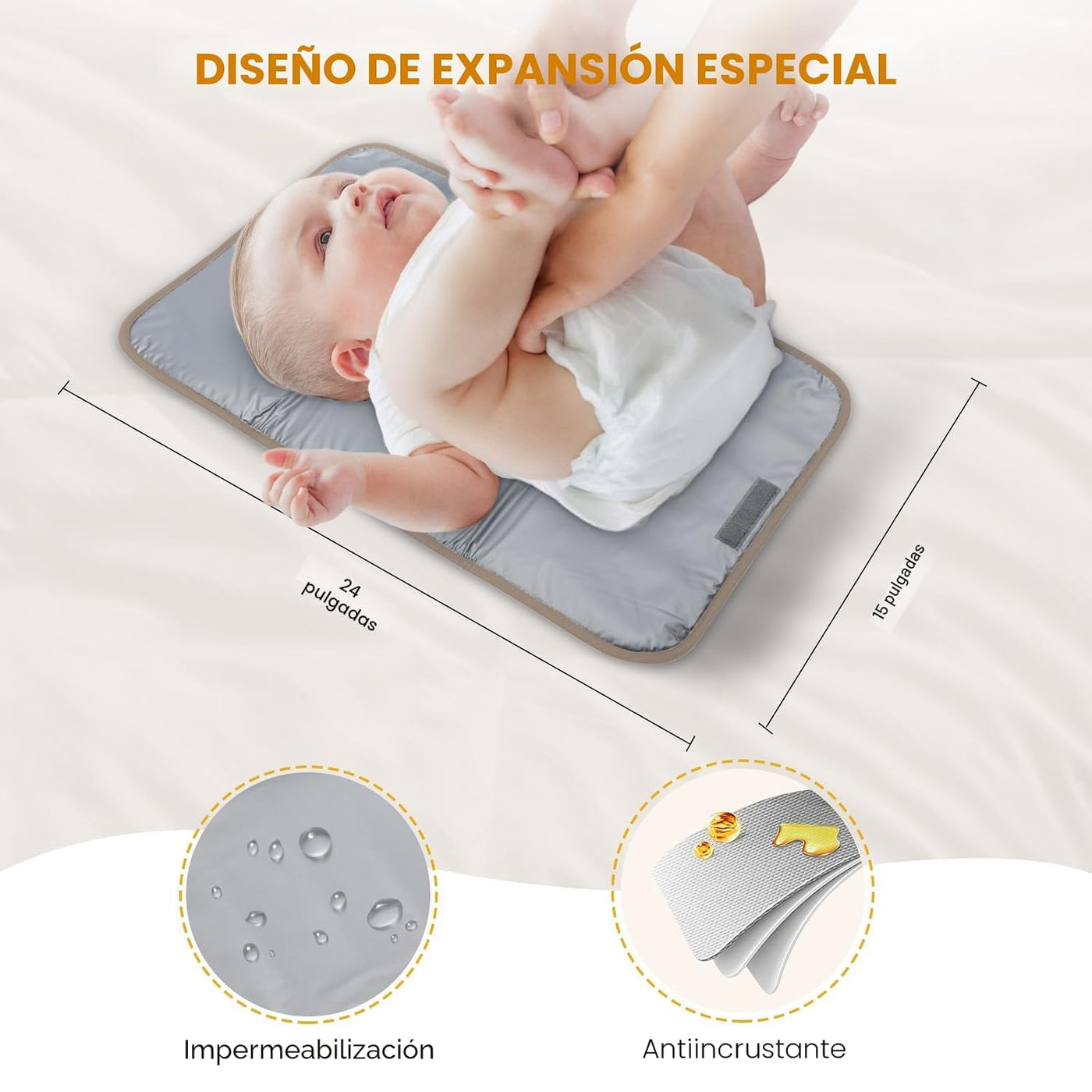 LOVEVOOK Mochila para Pañales, Bolsa de Pañales Tipo Tote con Bolsi...