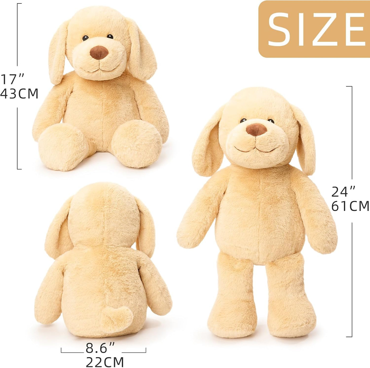 WEIGEDU Juguete de peluche para cachorro de perro de peluche aderez...