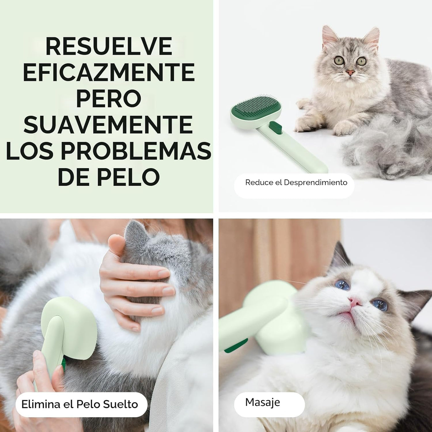 Aumuca Cepillo para Gatos - Pelo Largo/Corto