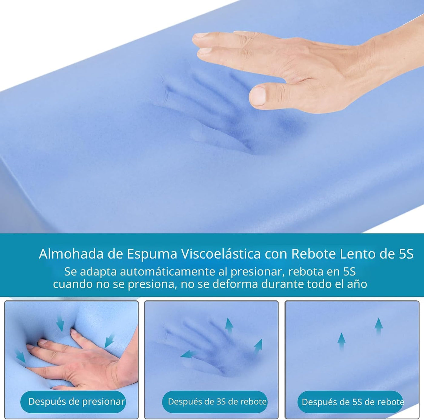 Almohadas de espuma viscoelástica, almohada para el cuello, almohad...