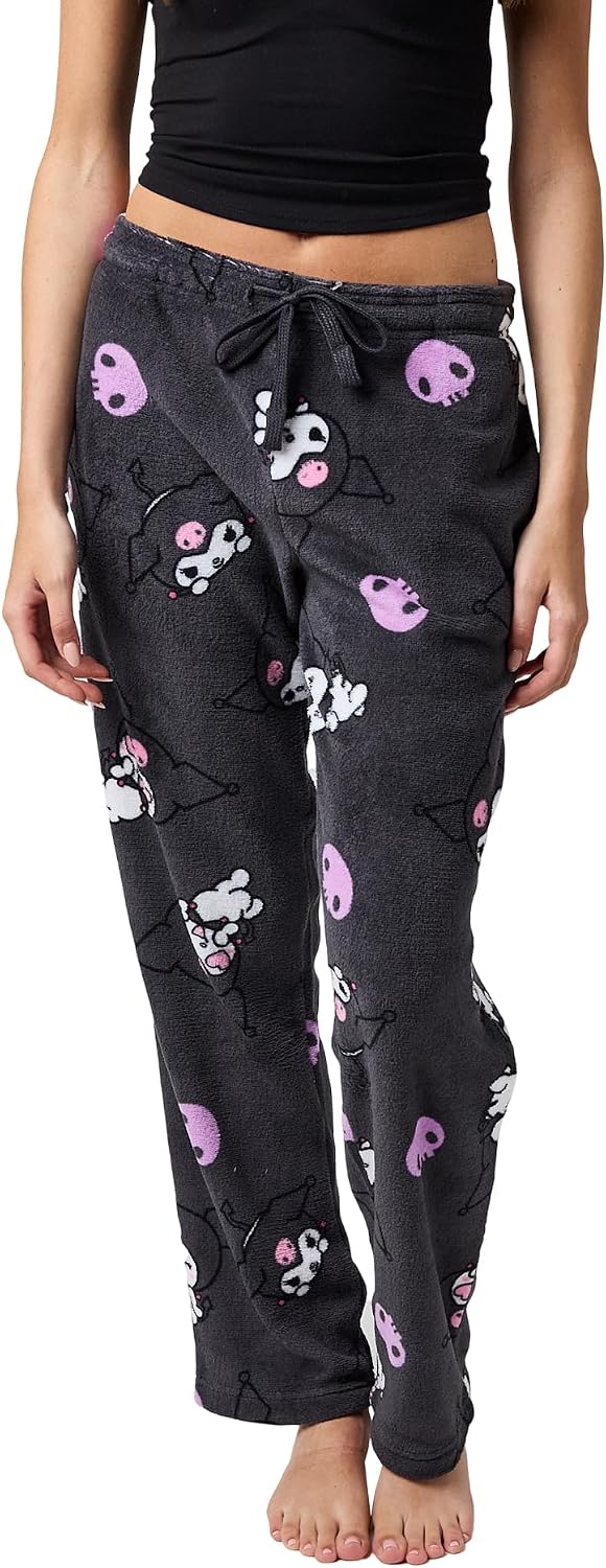 Kuromi - Pantalón de pijama de felpa para mujer