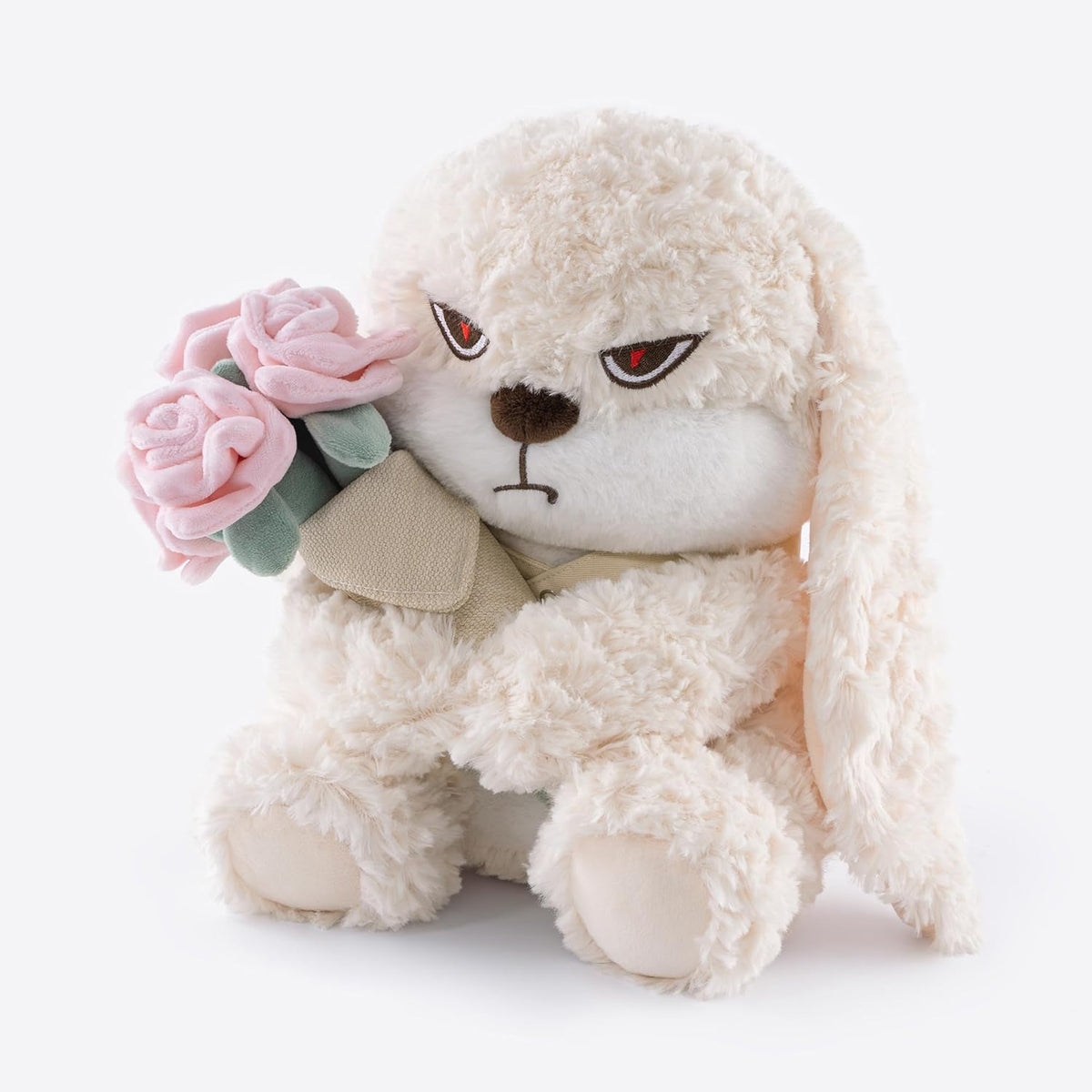 Adorable conejo de peluche de 11.4 pulgadas, ramo de rosas para abr...