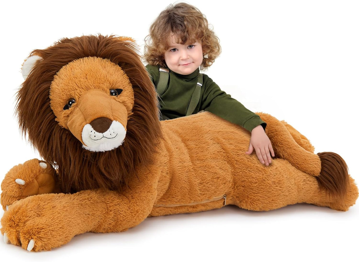 Tezituor Animales de Peluche de León Gigante de 43.3 pulgadas, Jugu...