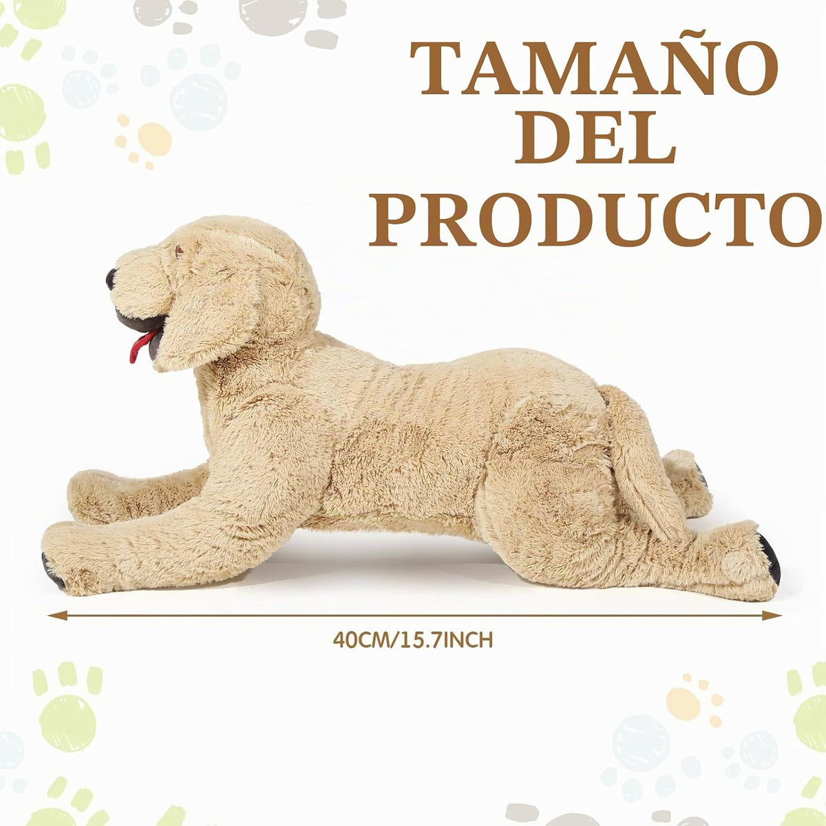 Geosar Animales de peluche de perro de 15.7 pulgadas, suaves juguet...