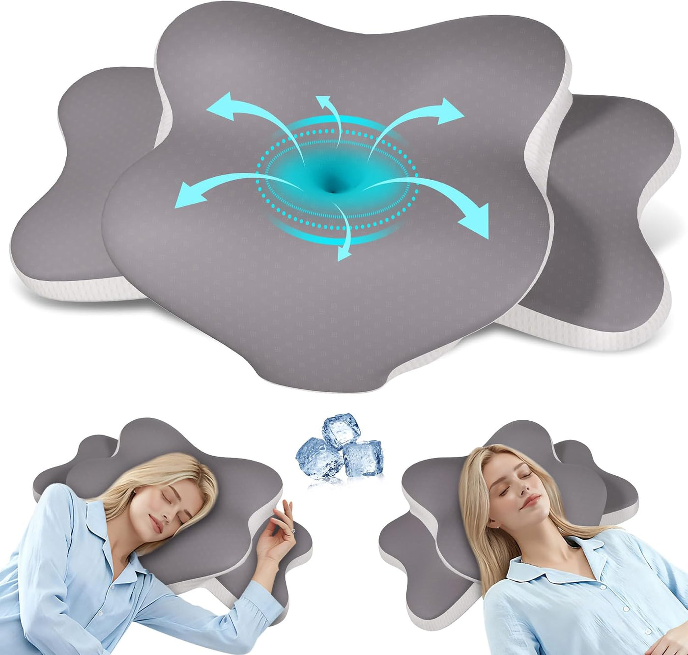 IvaBed Almohada cervical ergonómica para el cuello para aliviar el...