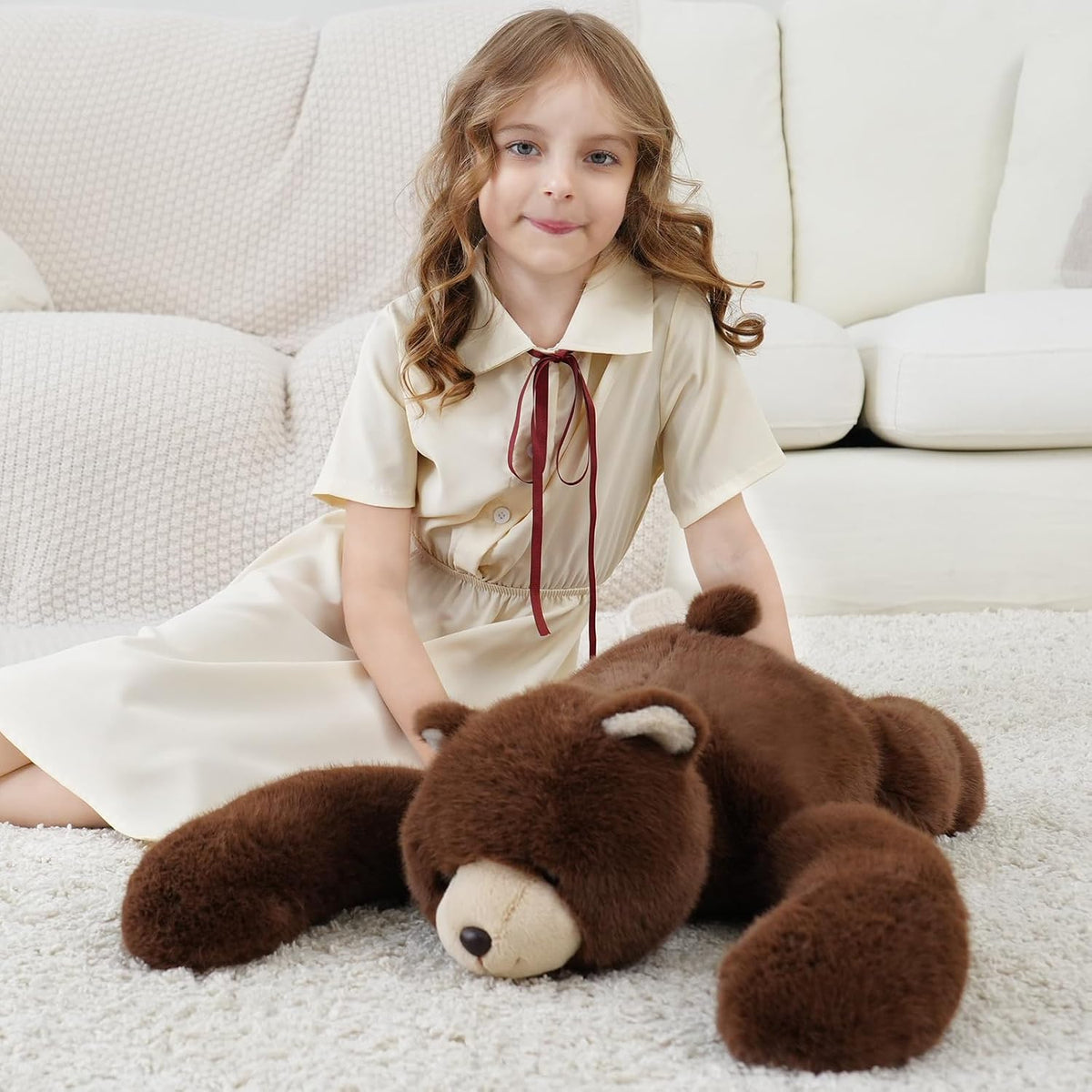 YGZE Oso de peluche ponderado de 24 pulgadas, 4 libras, juguete de...