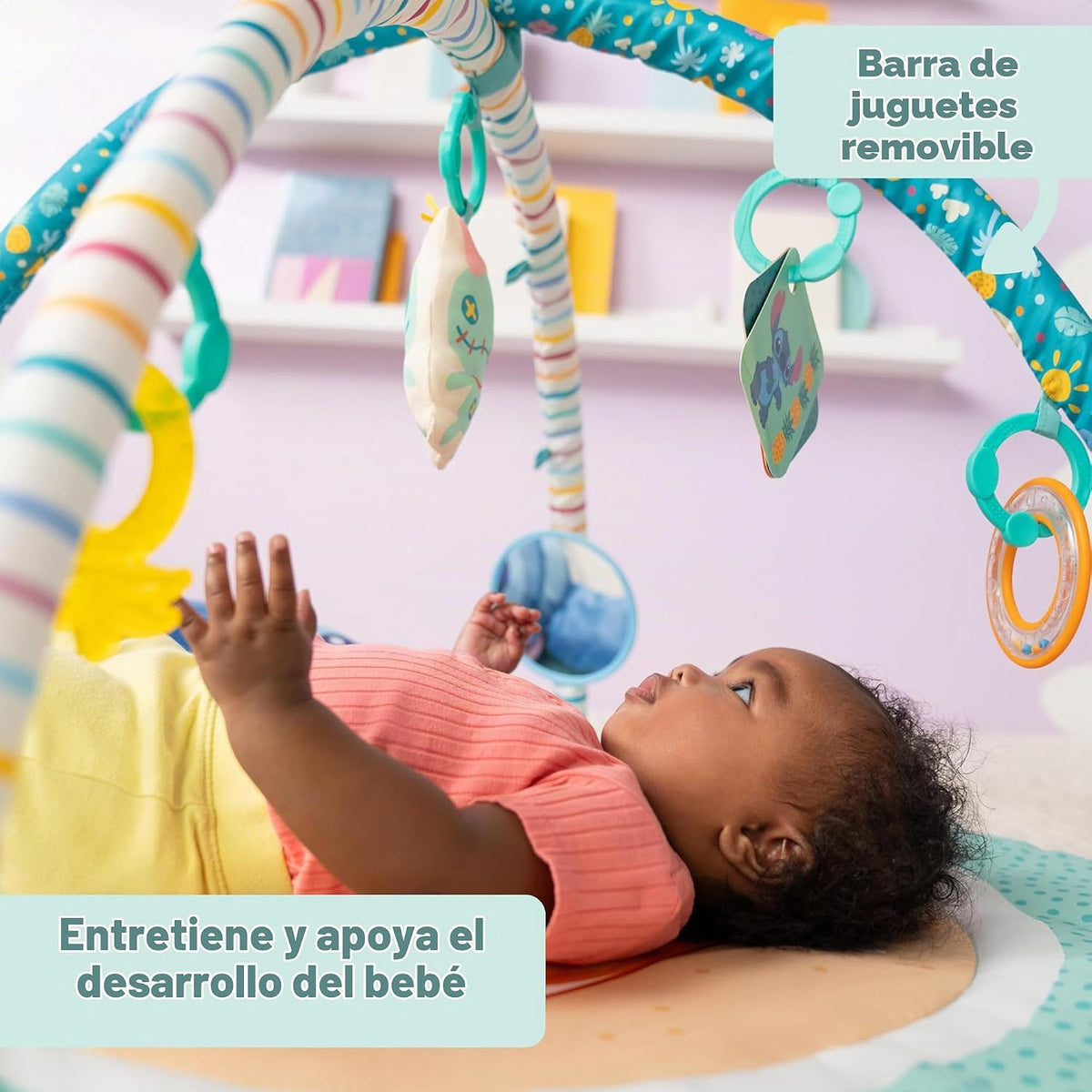 Bright Starts Disney Baby Stitch Party in Paradise Play Gym & M...