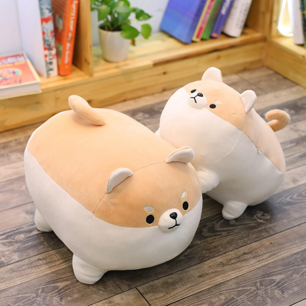 FLORVIV Almohada de peluche de perro gordo de 19.6", Shiba Inu,...