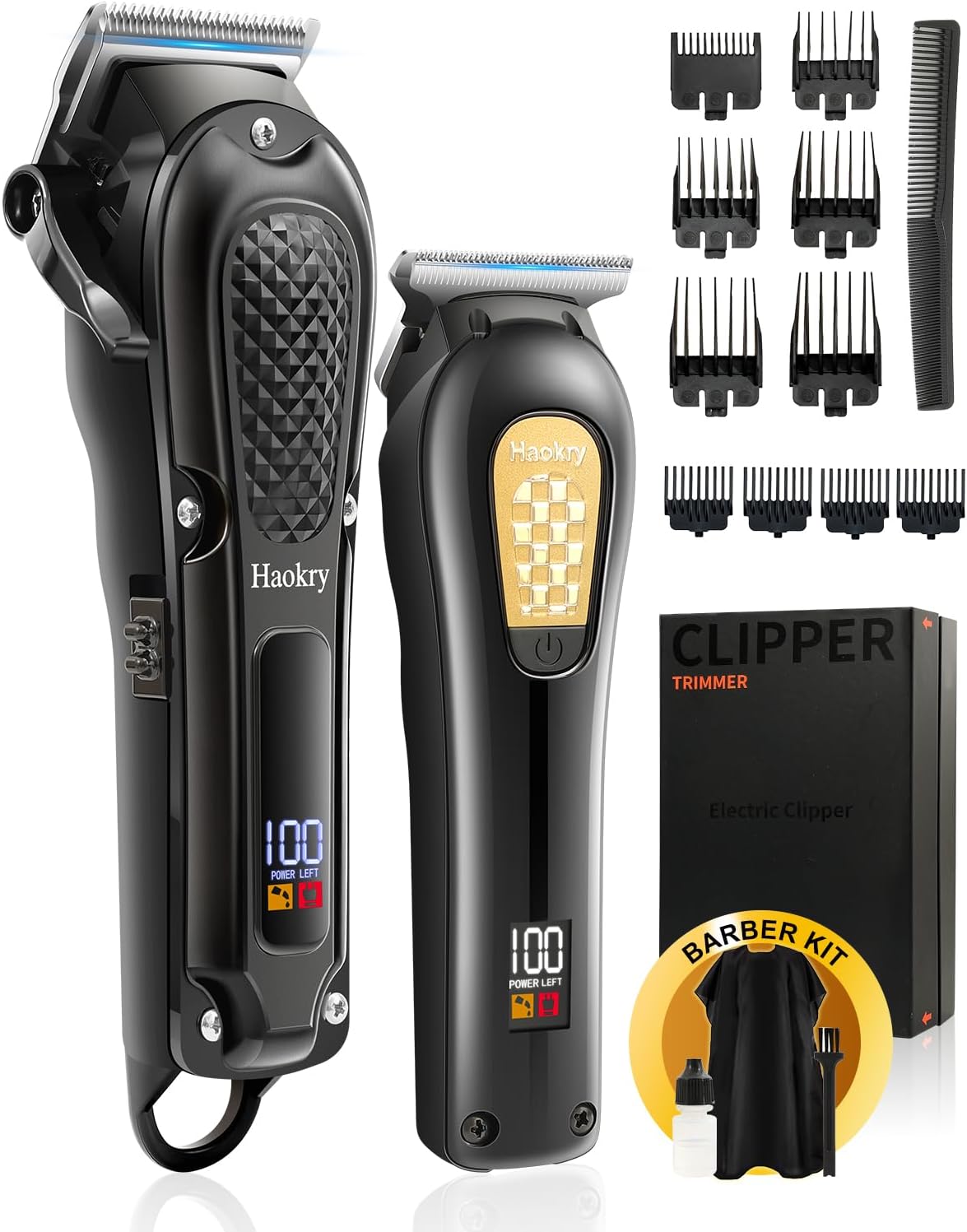 Haokry Cortadora de pelo y recortadora para hombres, juego de corta...