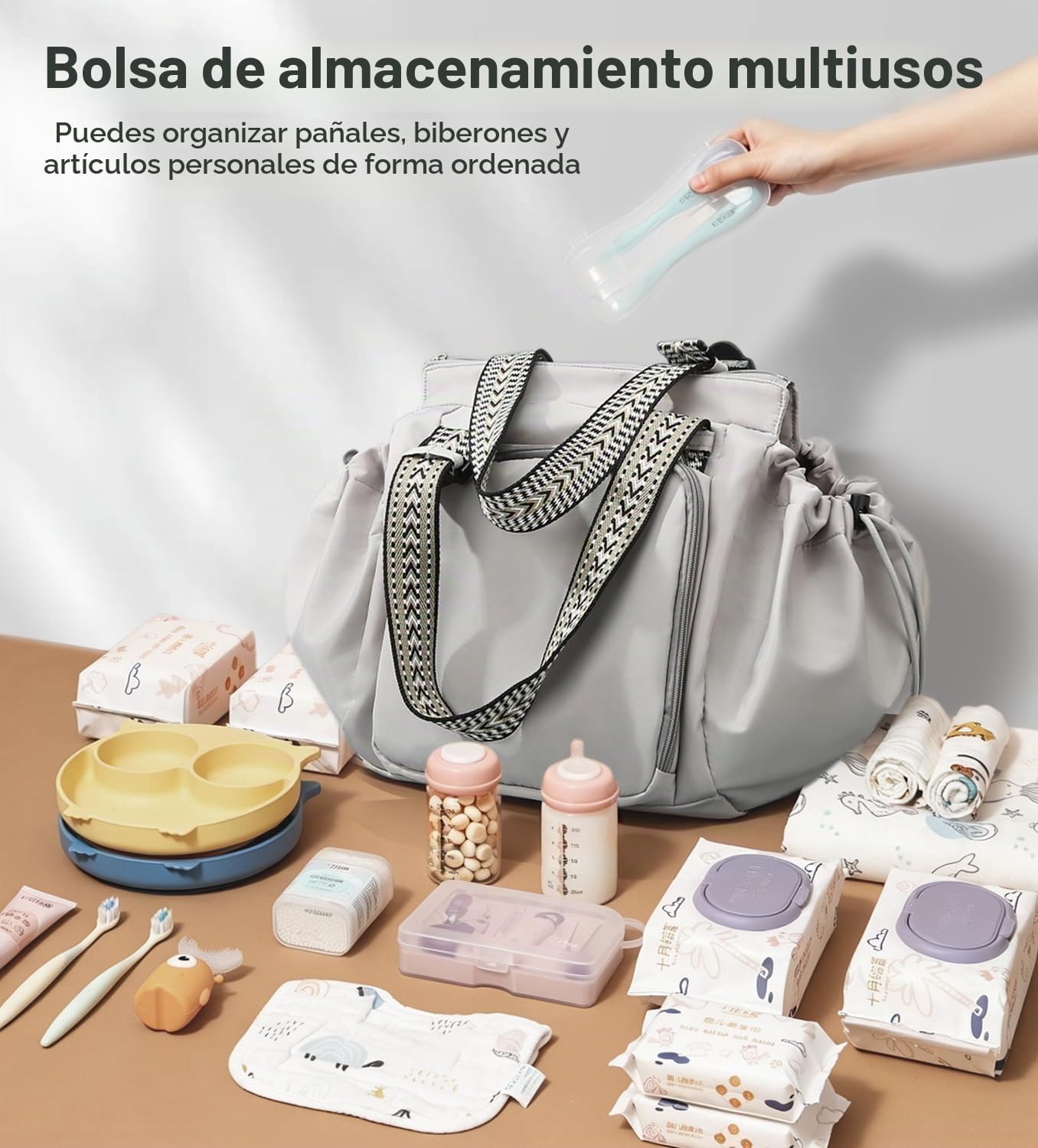 BELLPO Mochila convertible para todos los días, bolsa para pañales,...