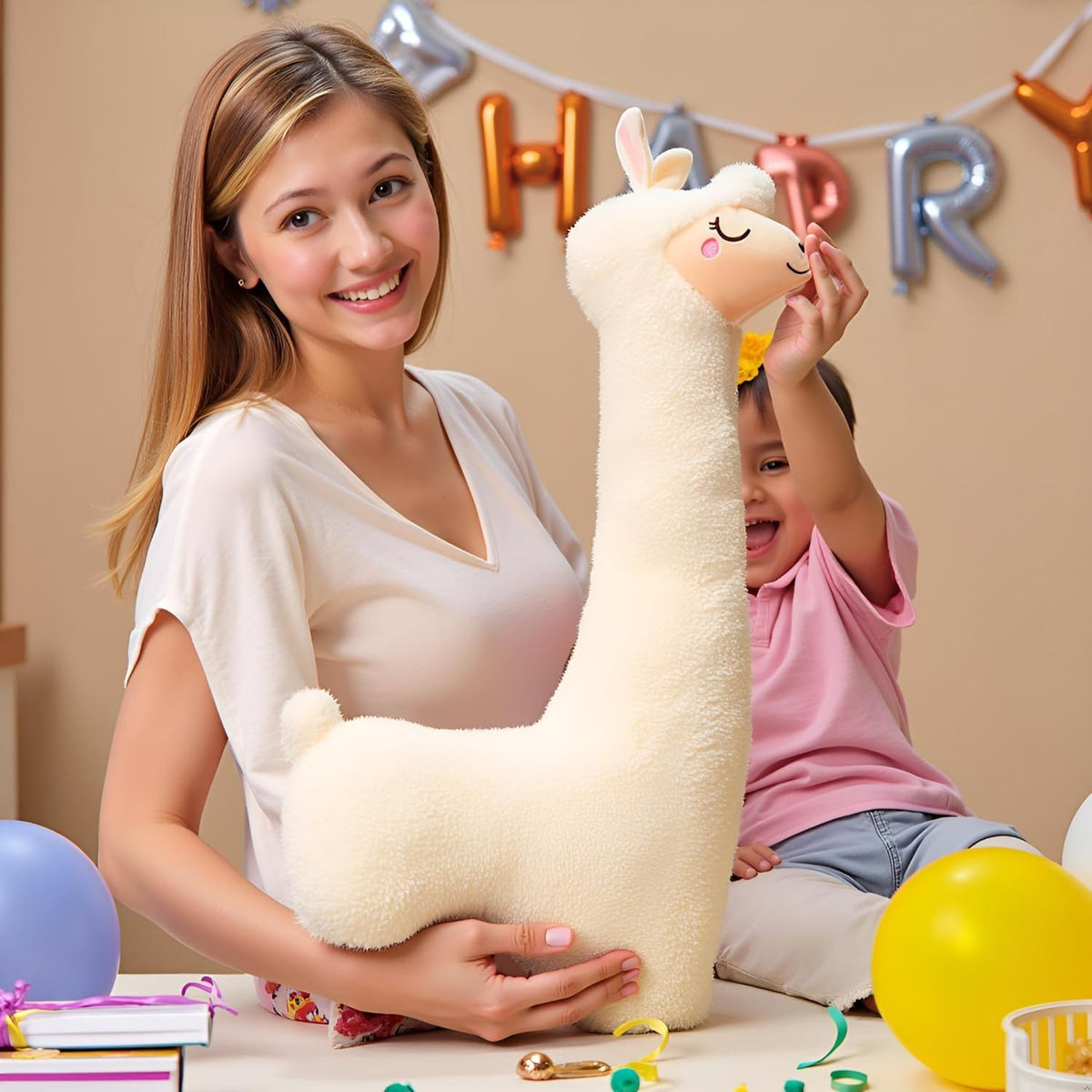 Ryttir Peluche de llama grande de 29.5 pulgadas, 15% Chubbier, almo...