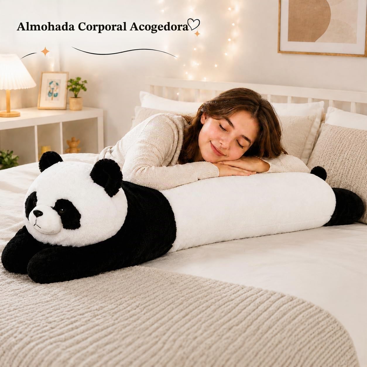 MMguai Peluche de panda gigante de 40 pulgadas, almohada de cuerpo...