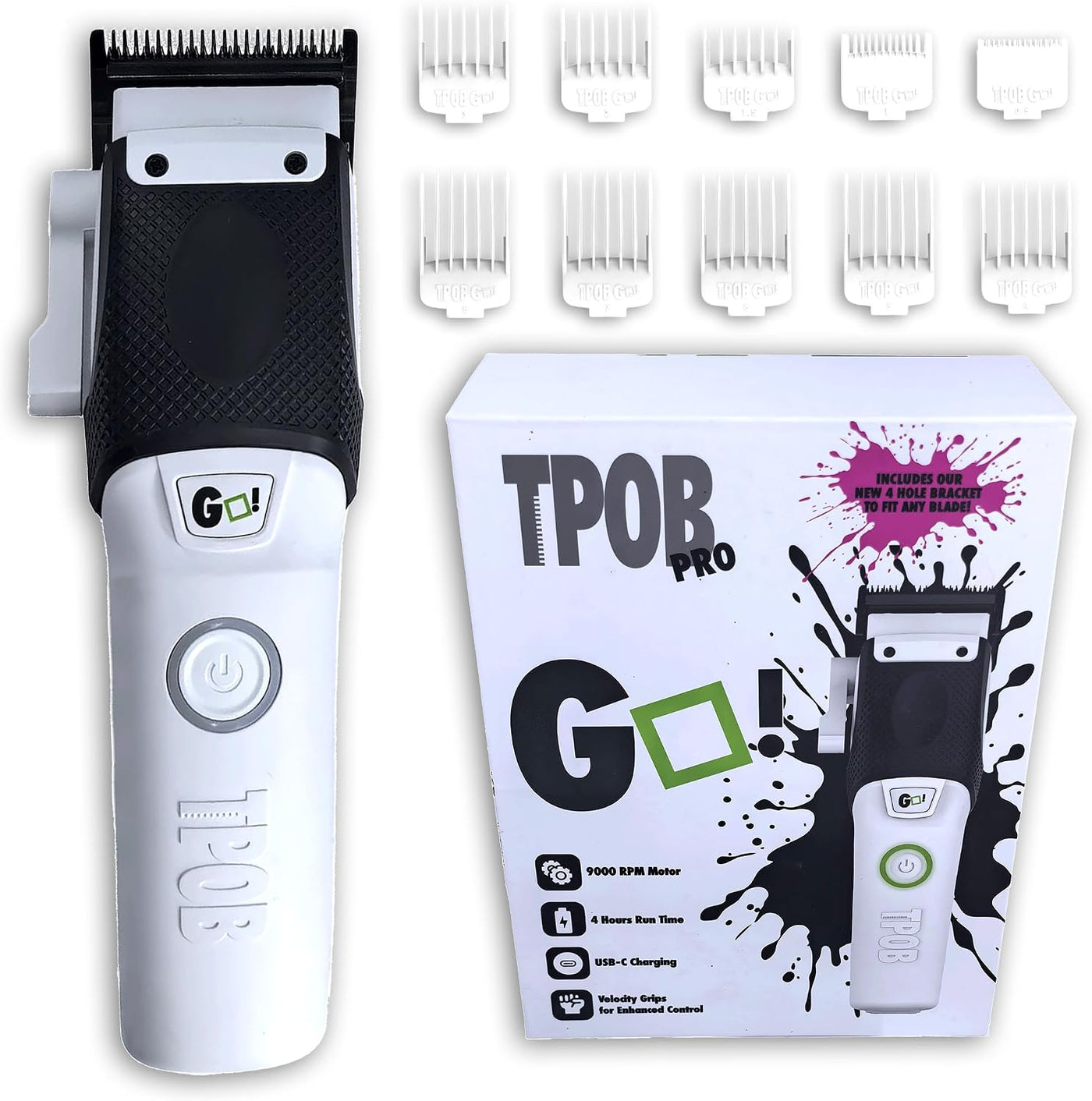 TPOB GO Barber - Cortapelos para hombre 9000 RPM con empuñaduras de...