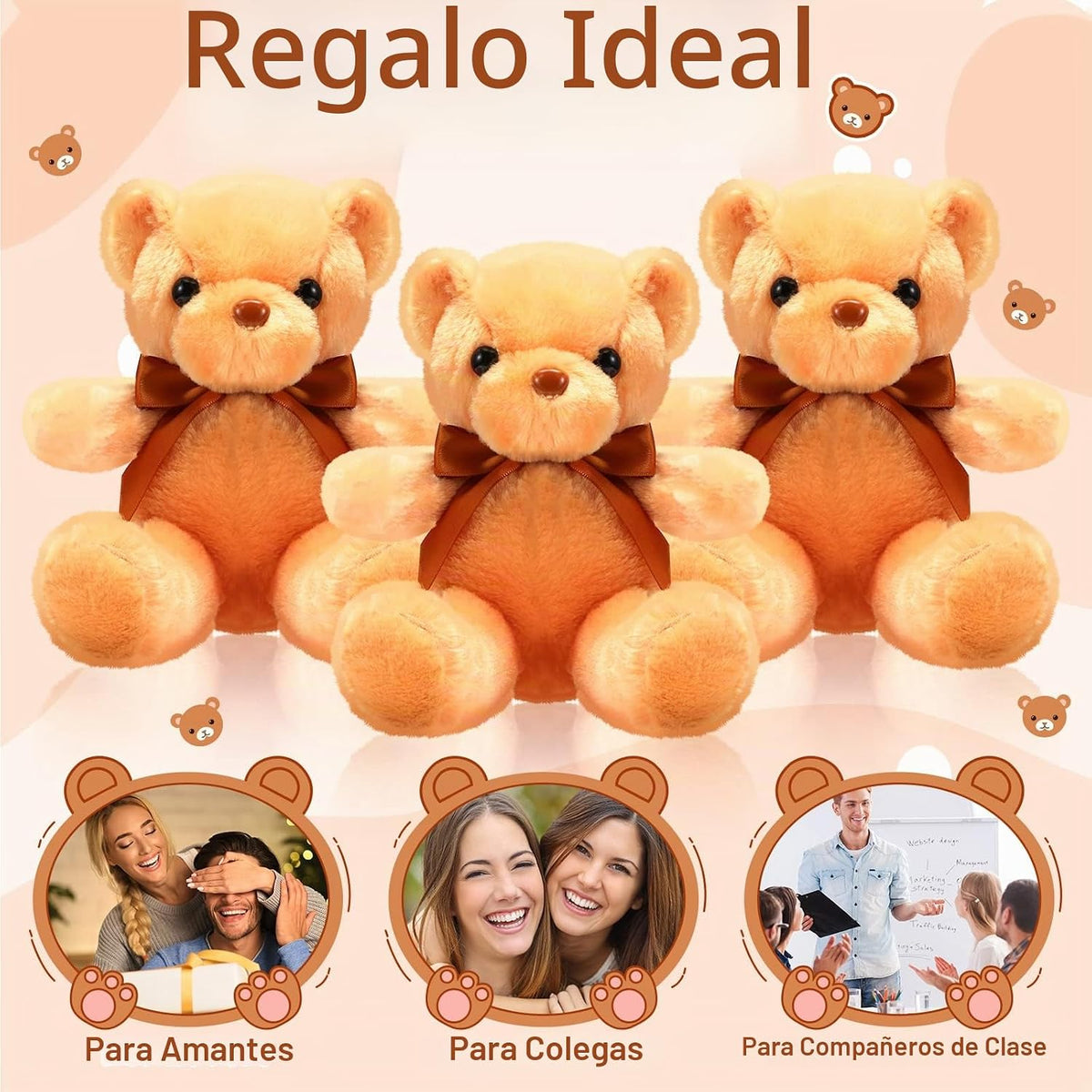 Skylety - 10 piezas de osos de peluche, paquete de animales de pelu...