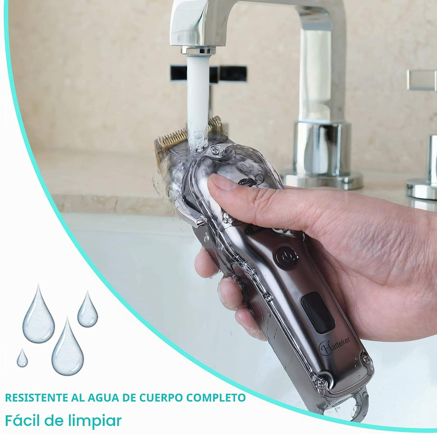 Hatteker Kit de corte de pelo profesional para hombres, cortadora d...