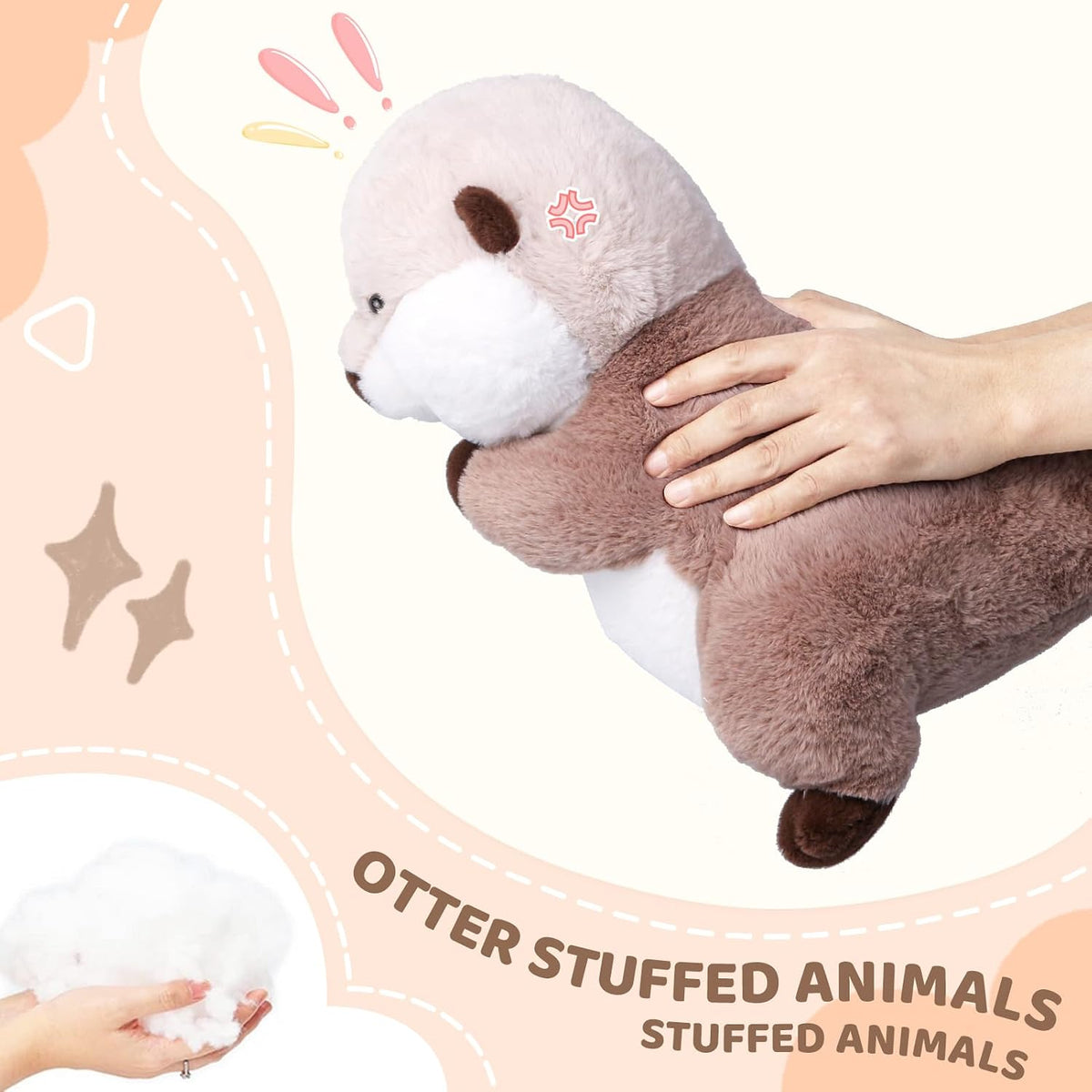 Peluche de nutria marina, regalo de peluche para niños y adultos, 1...