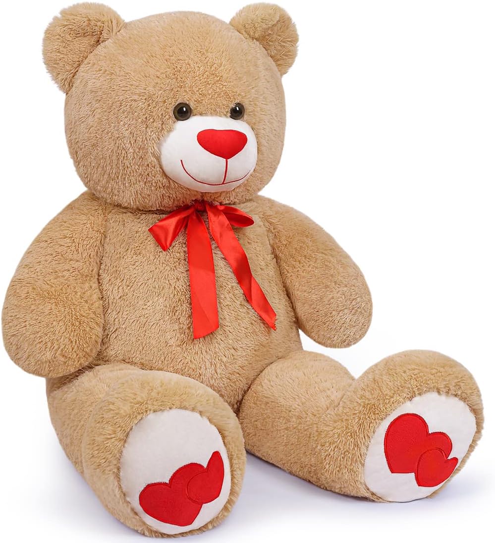 Oso de peluche grande de 43.3 pulgadas, oso de peluche gigante con...