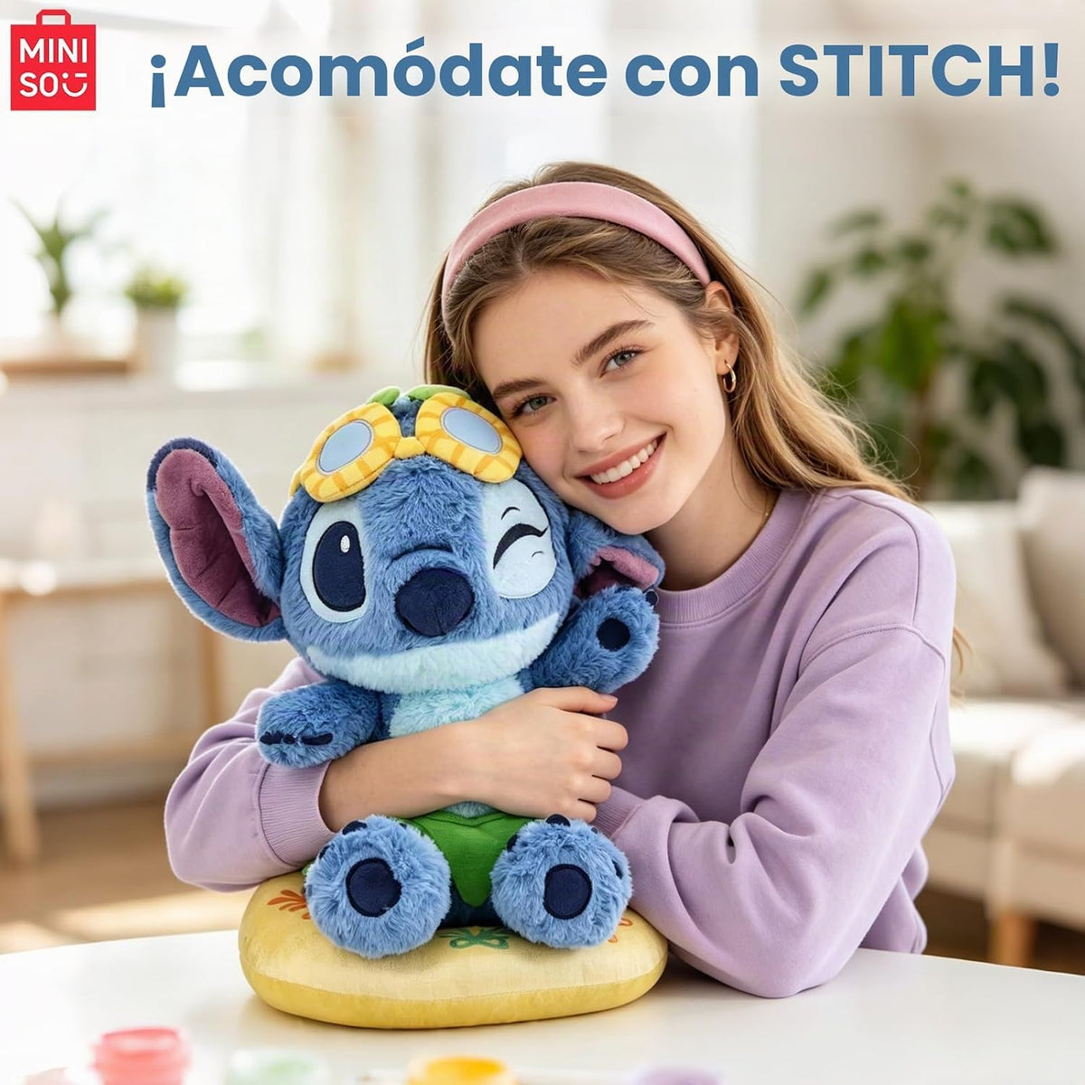 MINISO Disney Lilo & Stitch - Juguete de peluche de 14 pulgadas...
