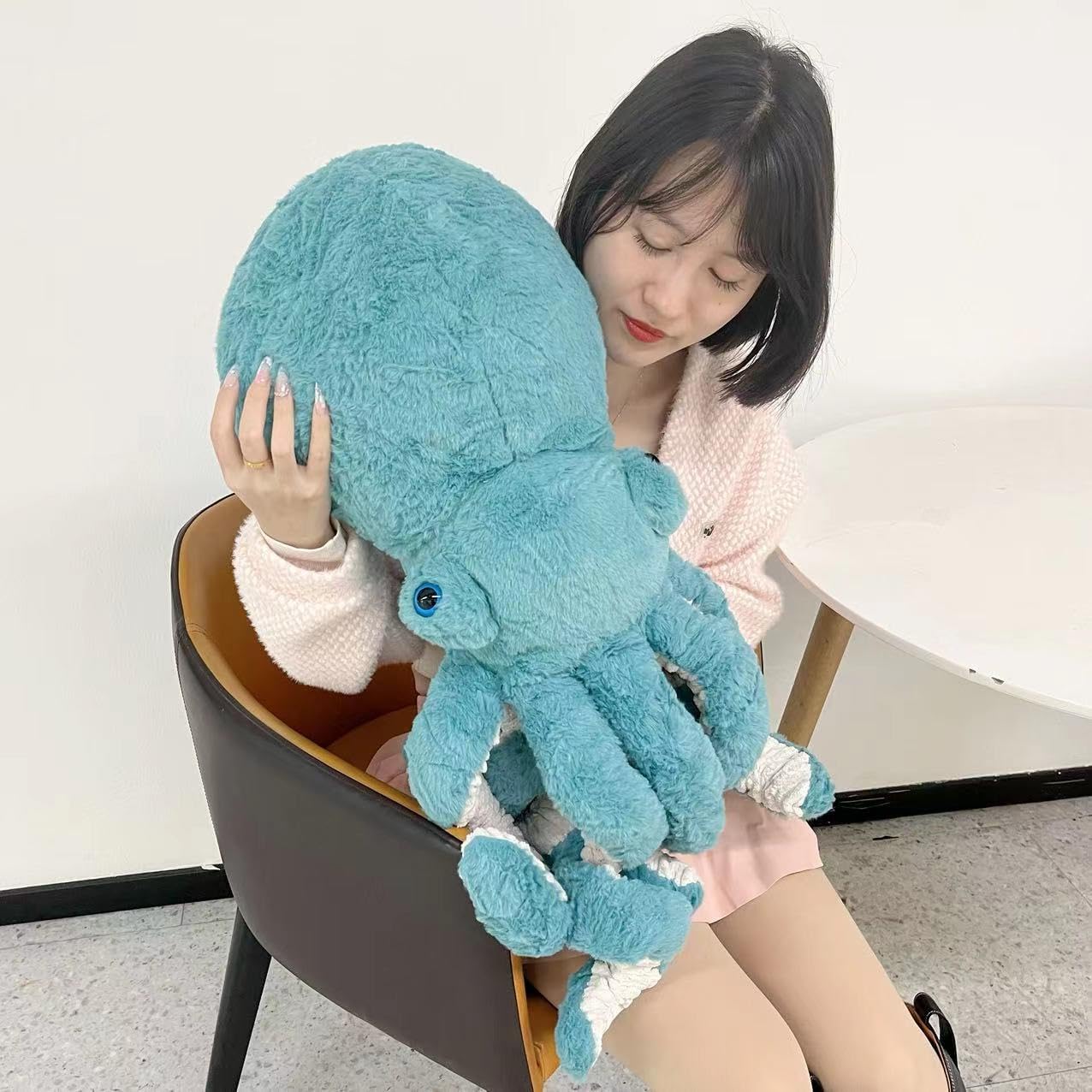 AIRROAD - Peluche gigante de pulpo azul, precioso animal de peluche...