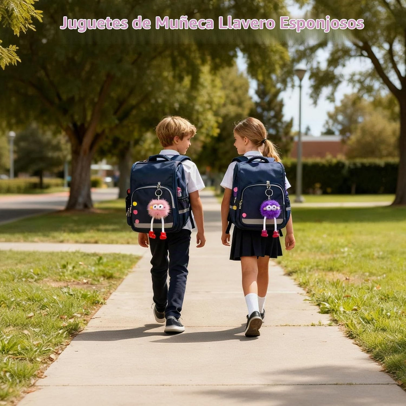 OMyFav 30 llaveros para niños, coloridos juguetes de peluche para f...