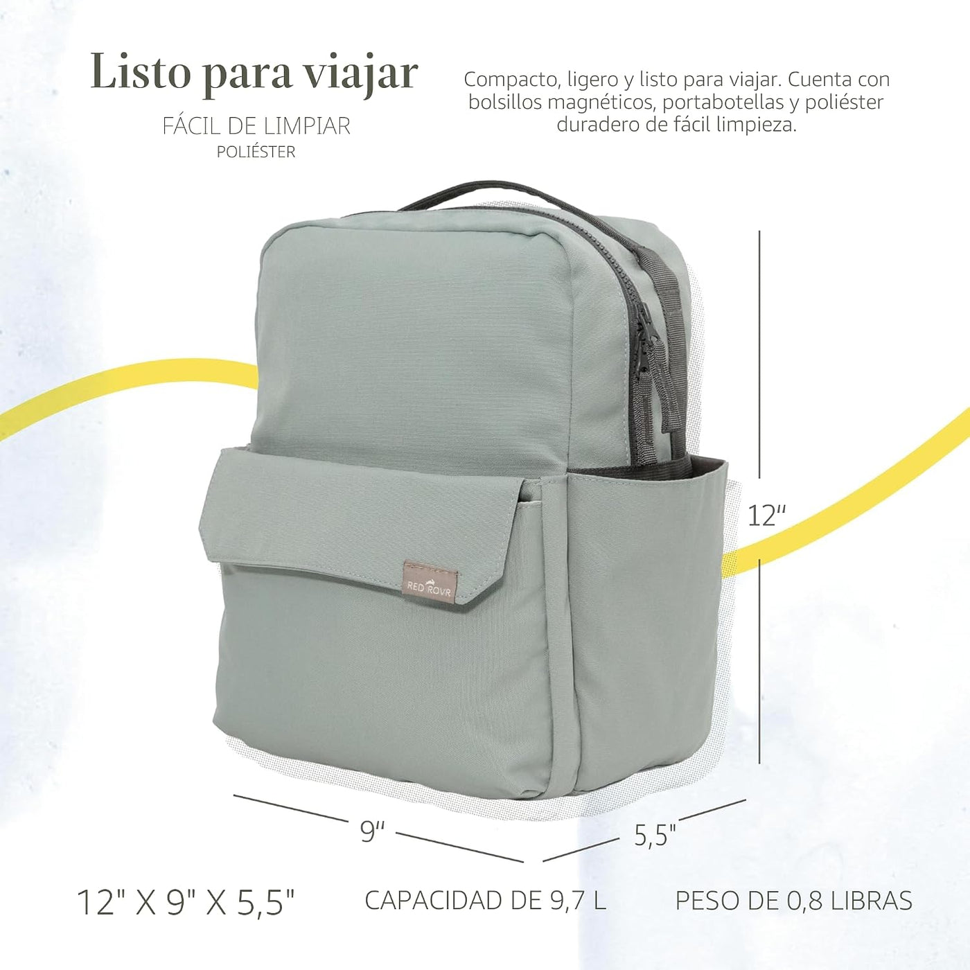 RED ROVR - Mochila Mini Roo, Salvia, Mochilas Daypack | Mochila com...