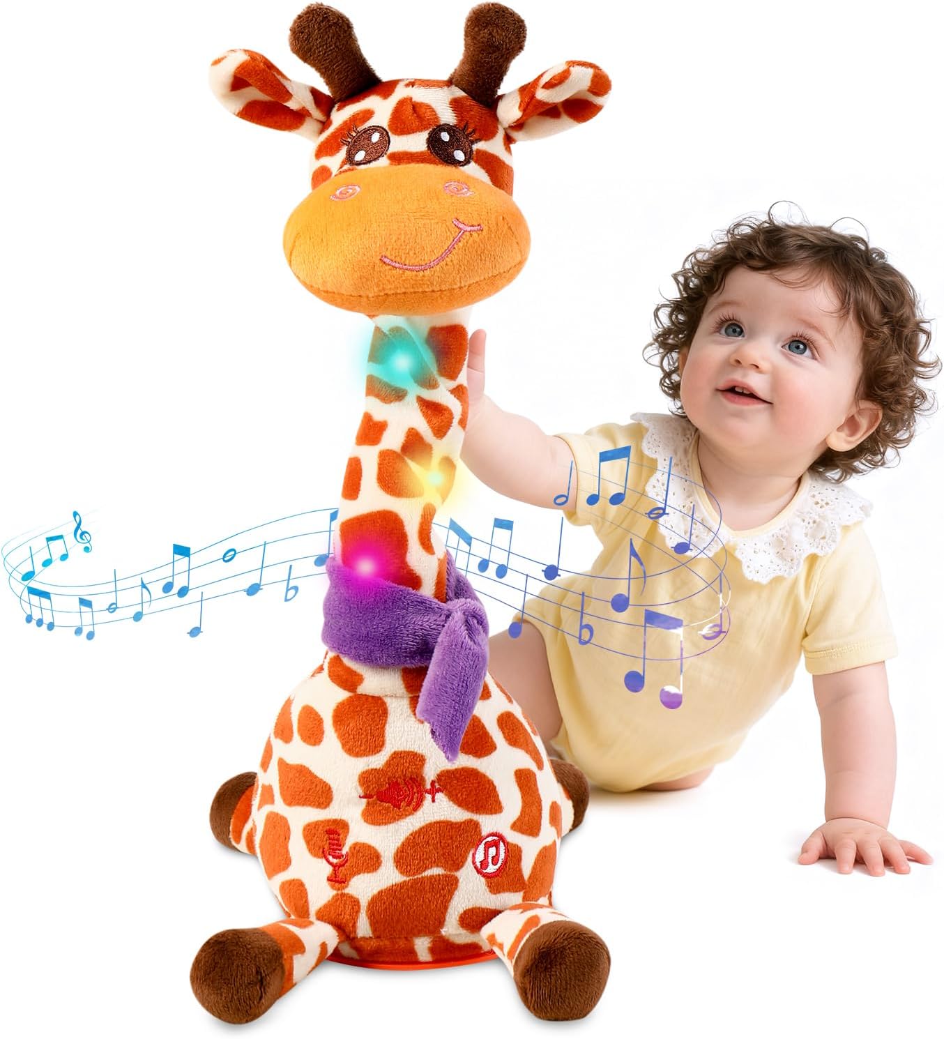 LLUKEME Juguete de jirafa bailarina, juguete de peluche para bebés,...