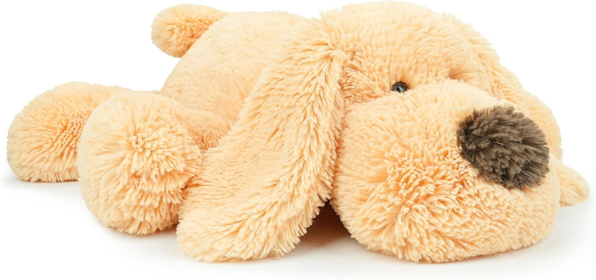 WEIGEDU Juguete de peluche de perro acostado, 20 pulgadas | Amarill...