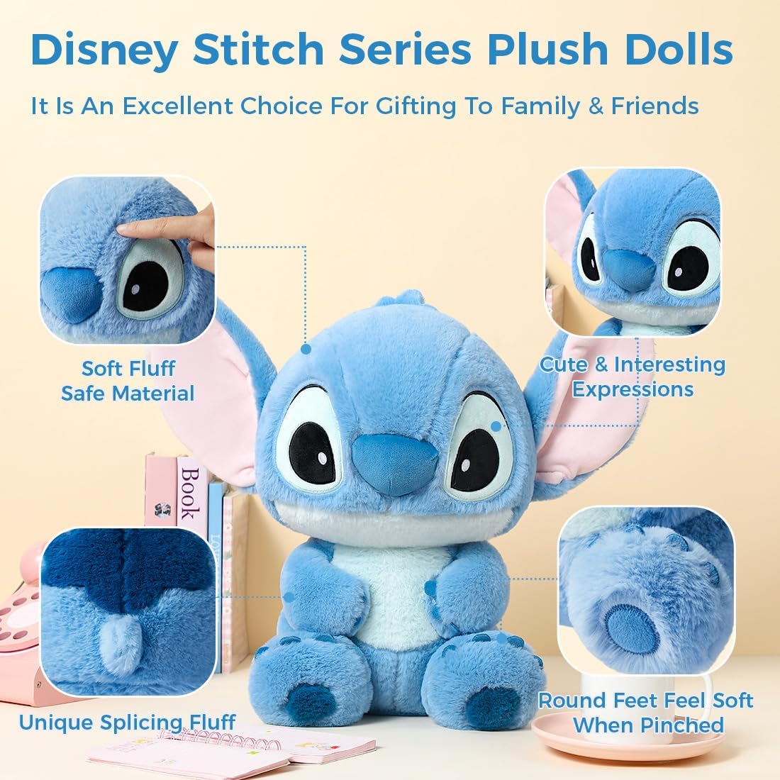 MINISO Disney Lilo & Stitch Collection - Juguete de Peluche Sti...