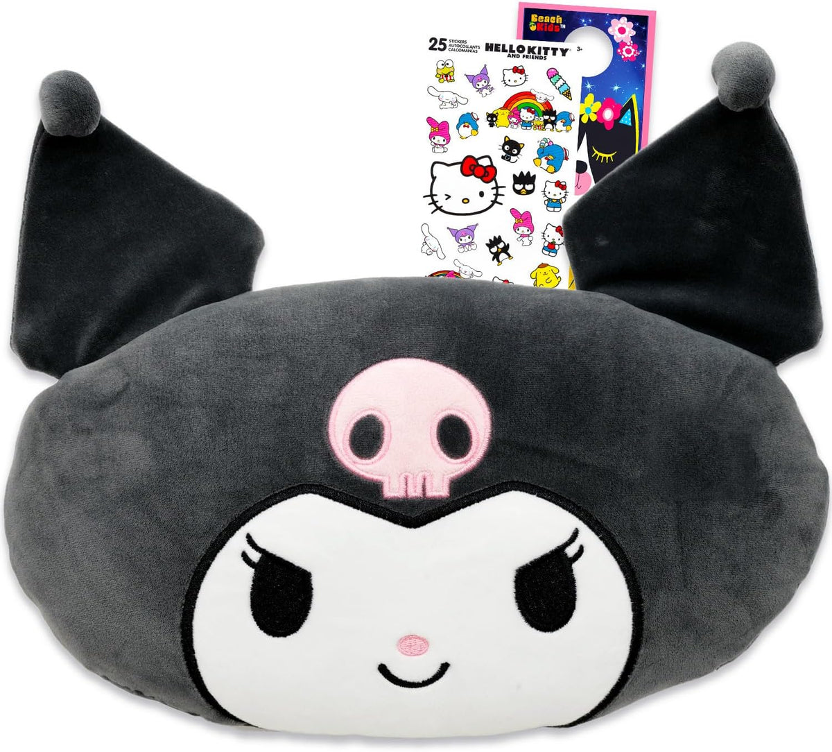 Hello Kitty Kuromi - Almohada de viaje de felpa para niños, paquete...