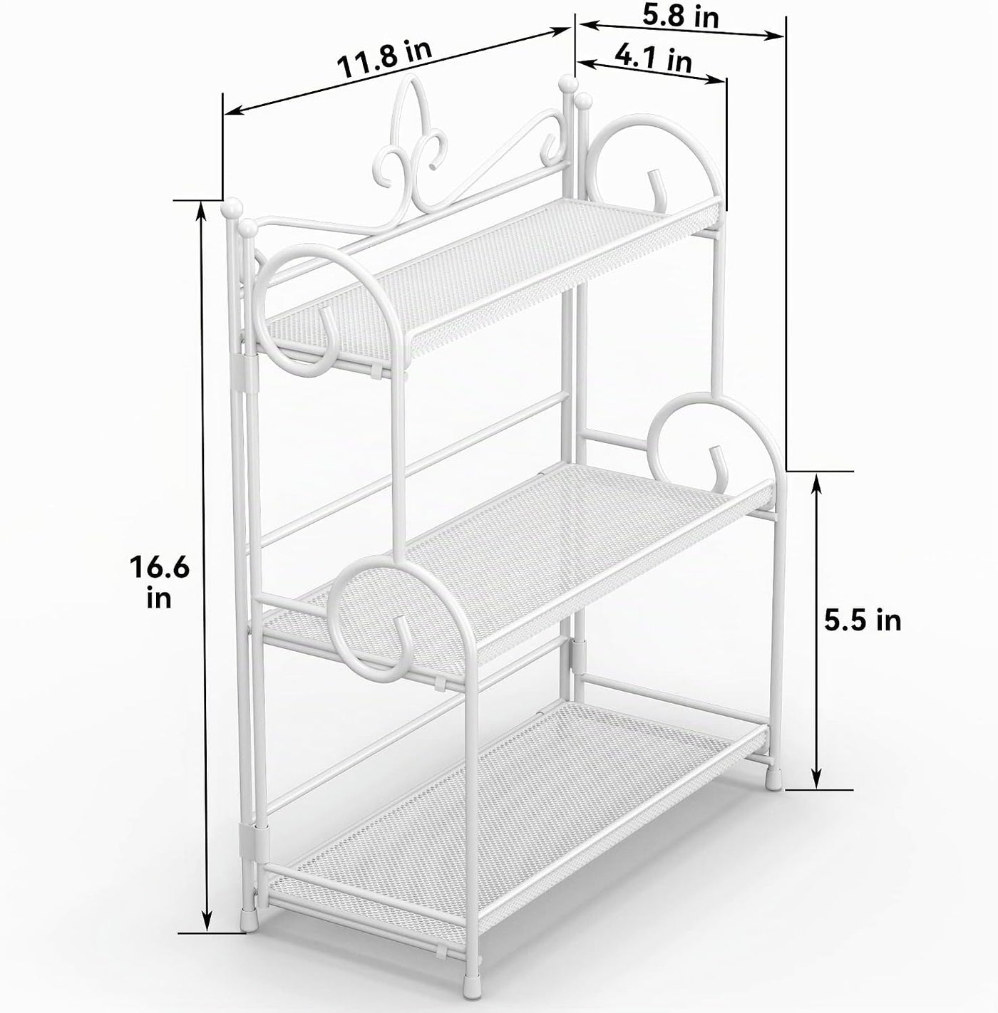 YIUKEA Organizador de mostrador de baño, estante de especias para e...