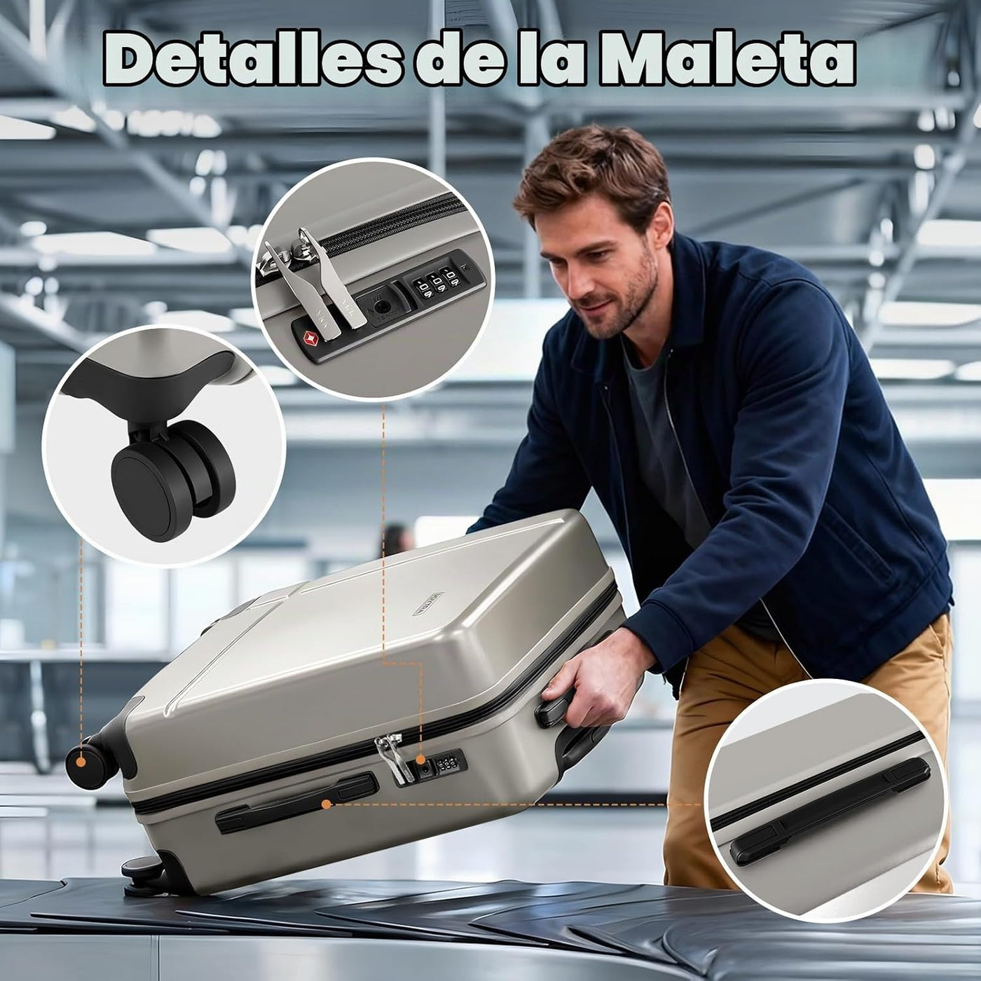 Voytra Juego de equipaje de mano de 2 piezas, maleta rígida de 14 x...