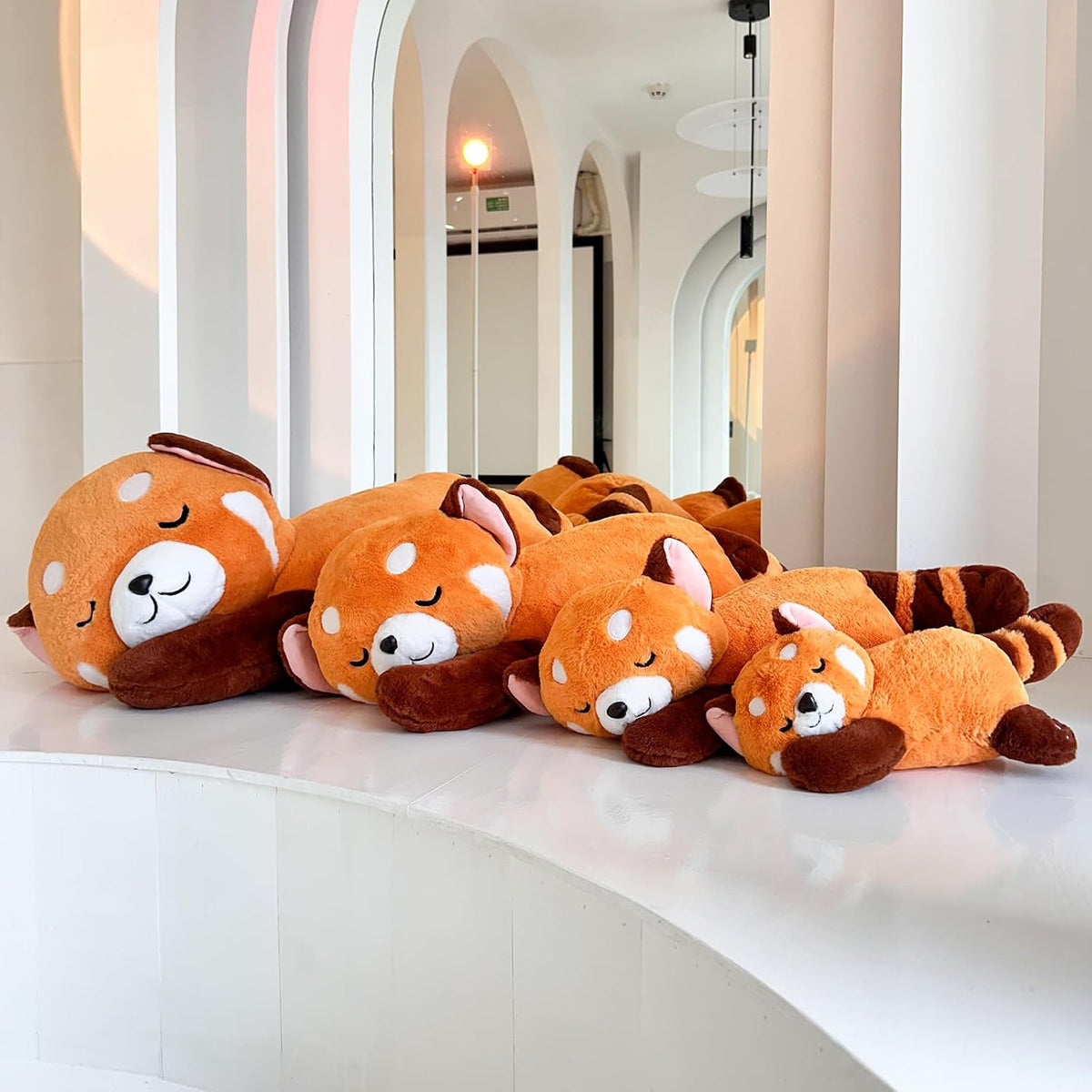 Liraziva Peluche de panda rojo lindo juguete de peluche suave 19.7...