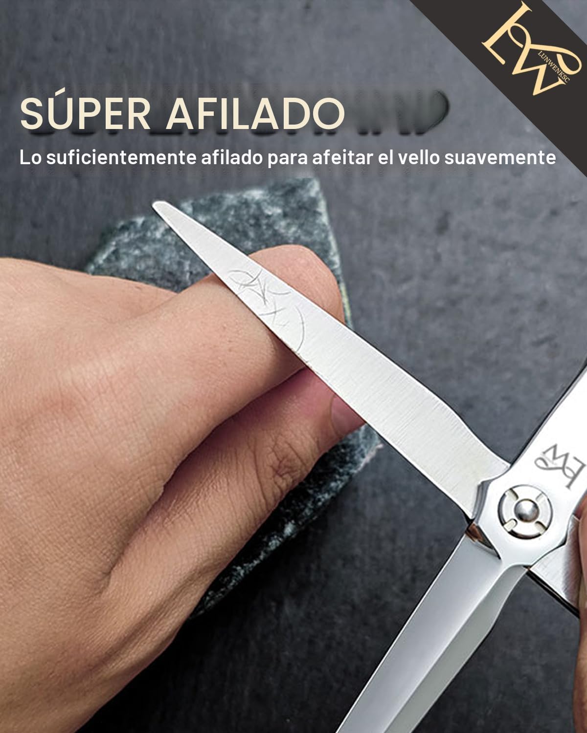 Lunwenksc Tijeras profesionales para el cabello 6" cuchillas af...