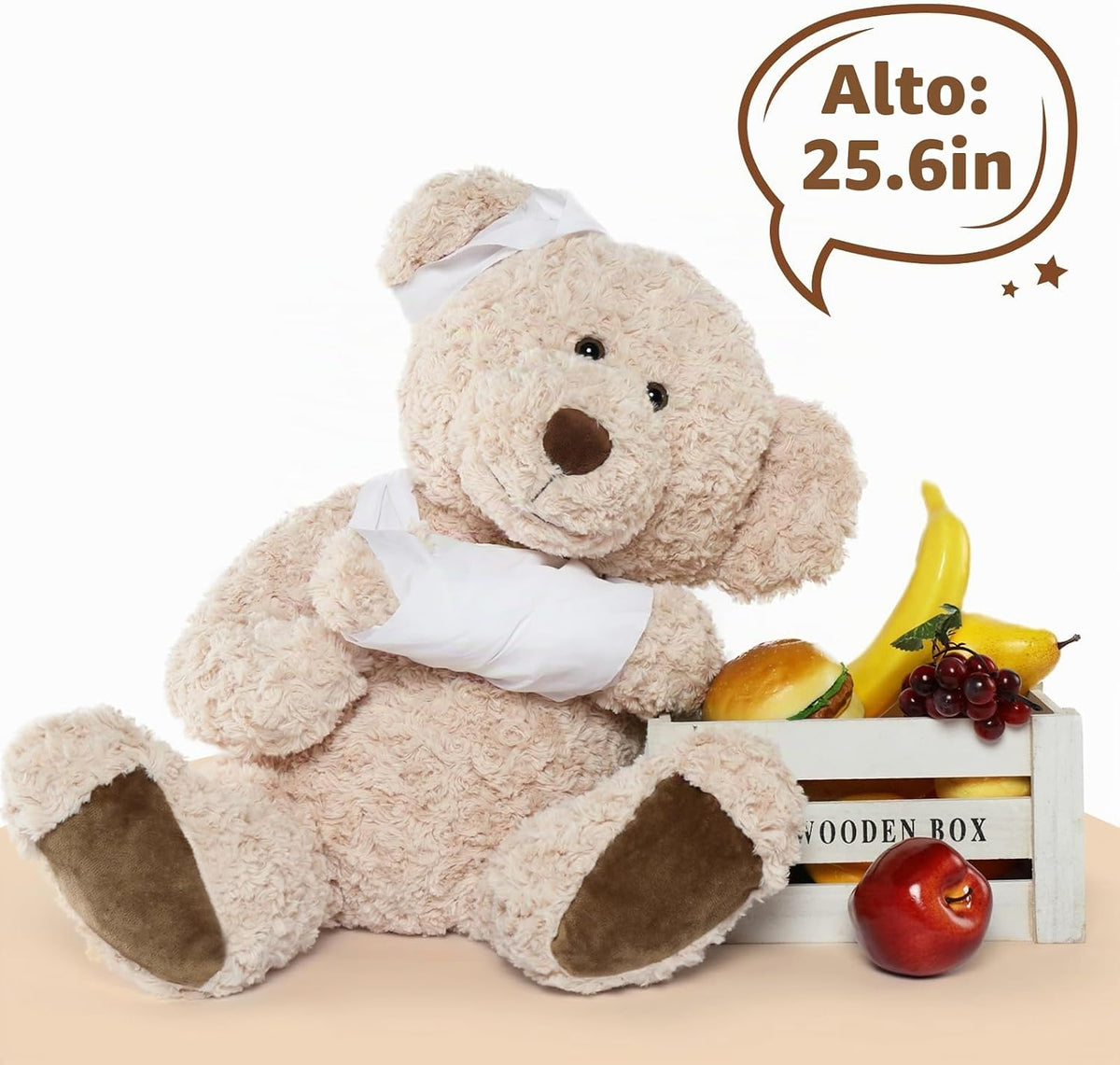 Muiteiur Oso de peluche Get Well Soon de 25.6 pulgadas, regalo de b...