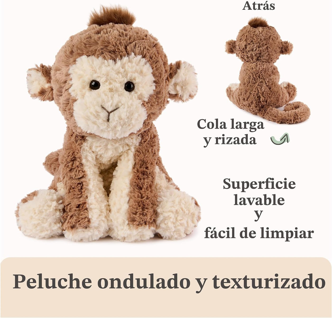 GUND Cozys Collection Monkey - Peluche de mono para edades de 1 año...