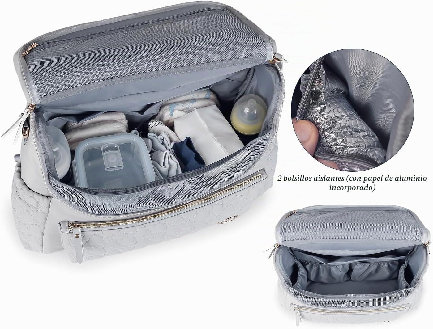 Lmbabter Mochila para Pañales Convertible Bolsa Mensajero Mochila d...