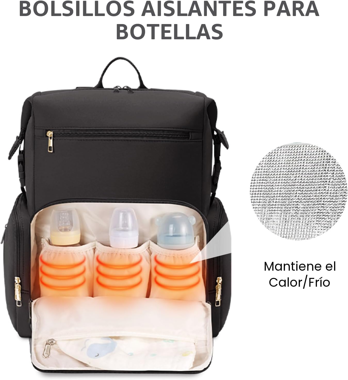 CEI-CEI Bolsa de pañales de neopreno, mochila grande para recién na...