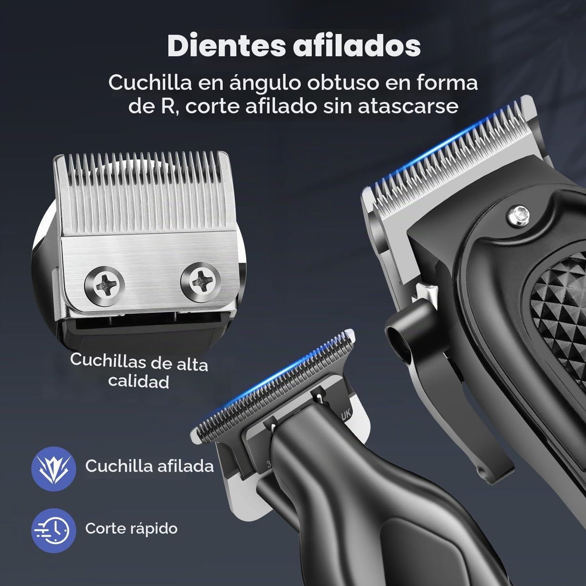 HIENA PRO - Juego de cortapelos y recortadora inalámbrica para homb...