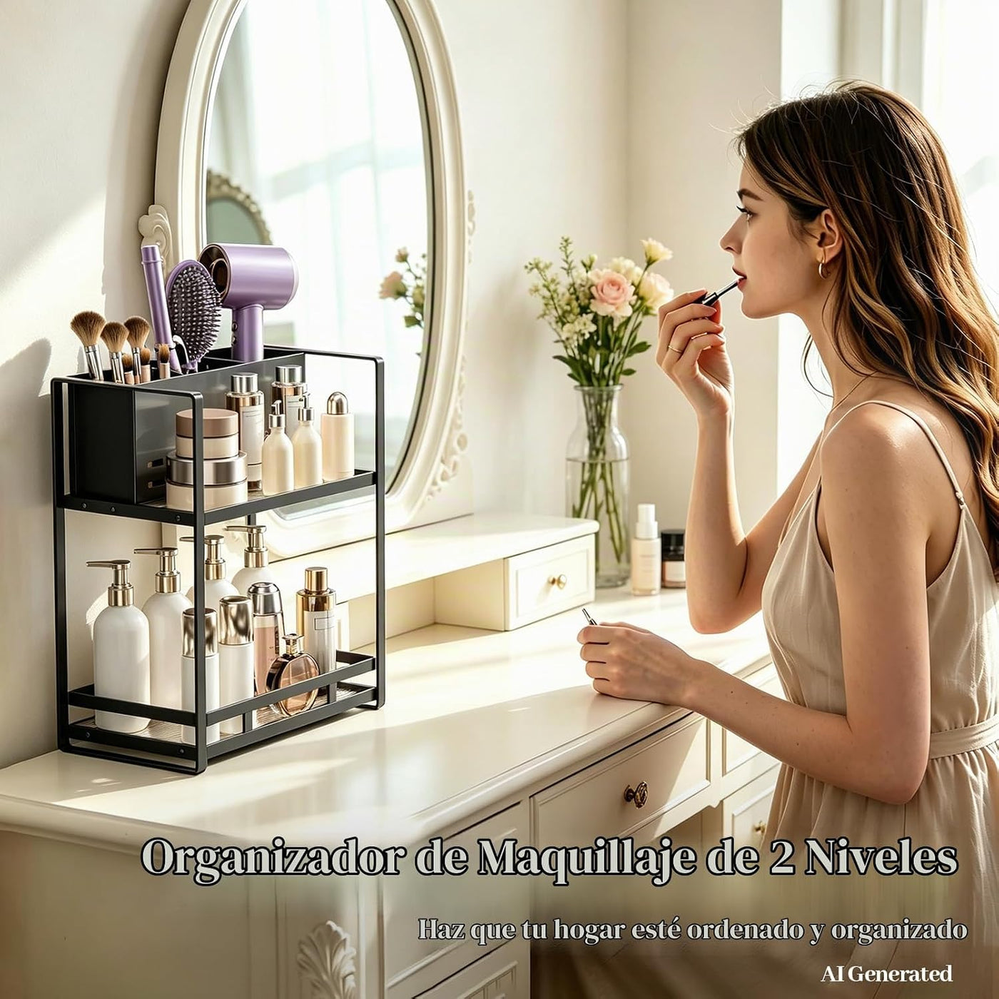SanDream Organizador de herramientas para el cabello, encimera de b...